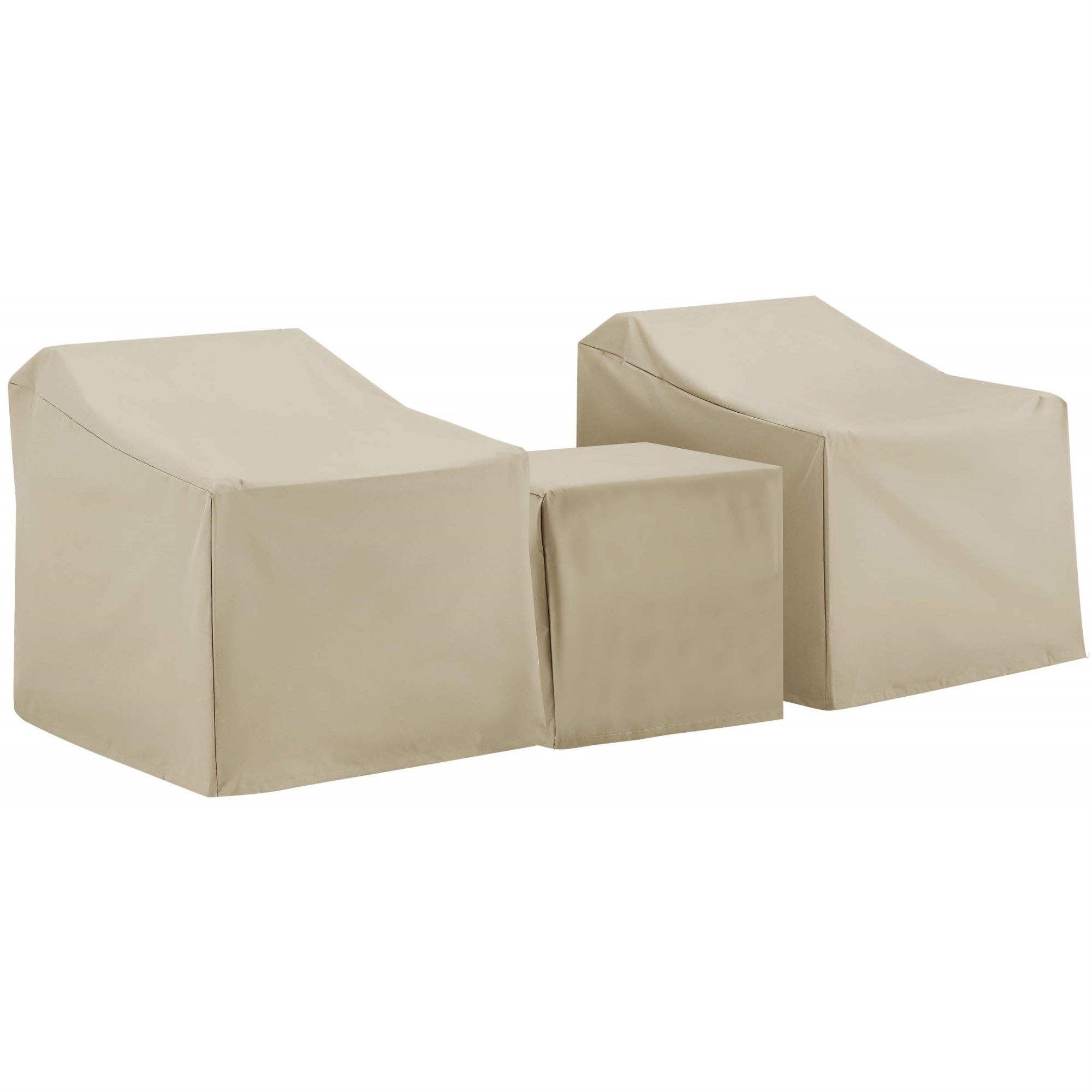 Casafoyer Furniture Patio Furniture Covers, Waterproof 3-Piece Cover Set For Outdoor Chairs And Side Table, Tan