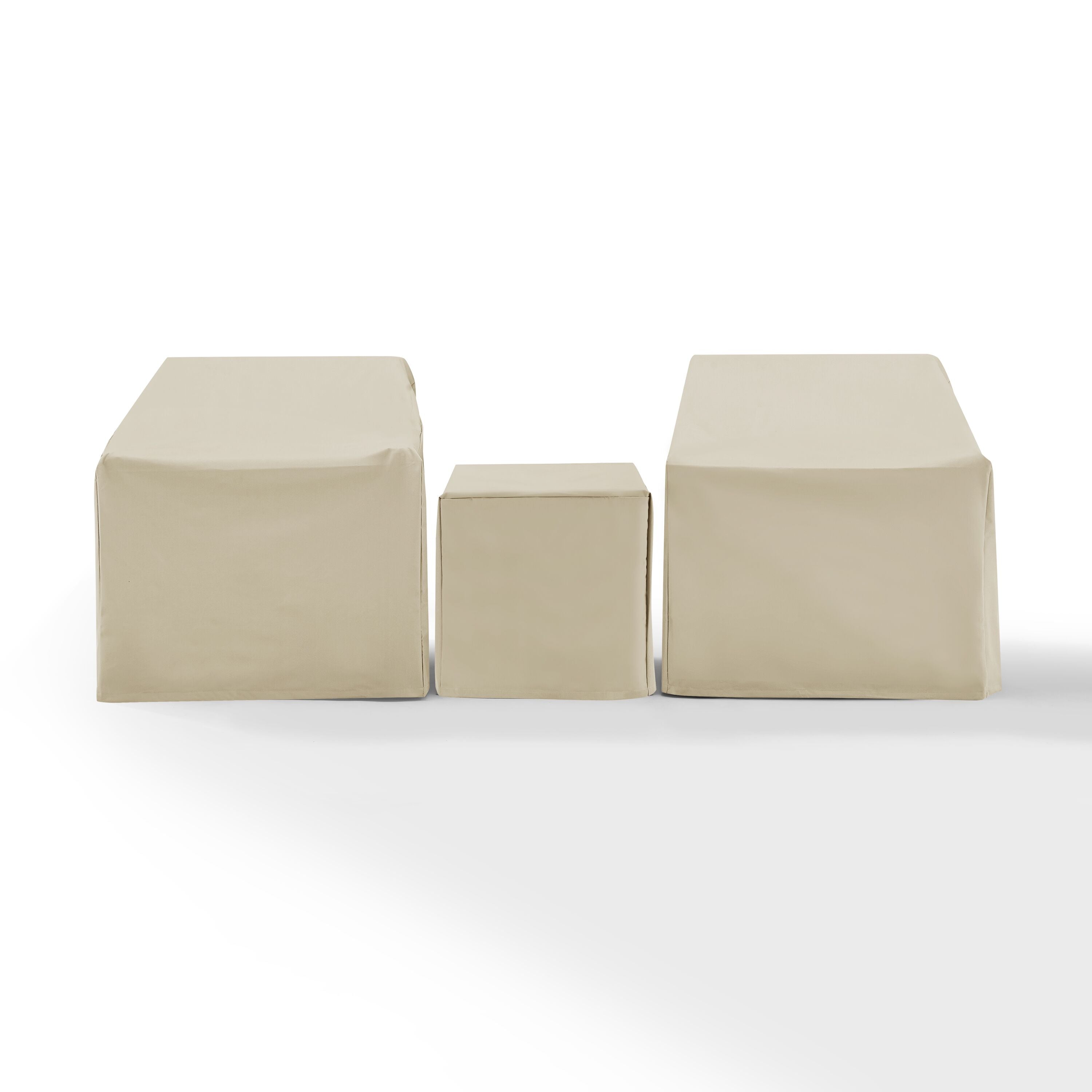 Outdoor Chat Set Protective Cover Set - Durable Reinforced Vinyl, Weather Resistant - Snug Fit With Drawstrings - Ideal For Wicker Arm Chairs And Side Tables