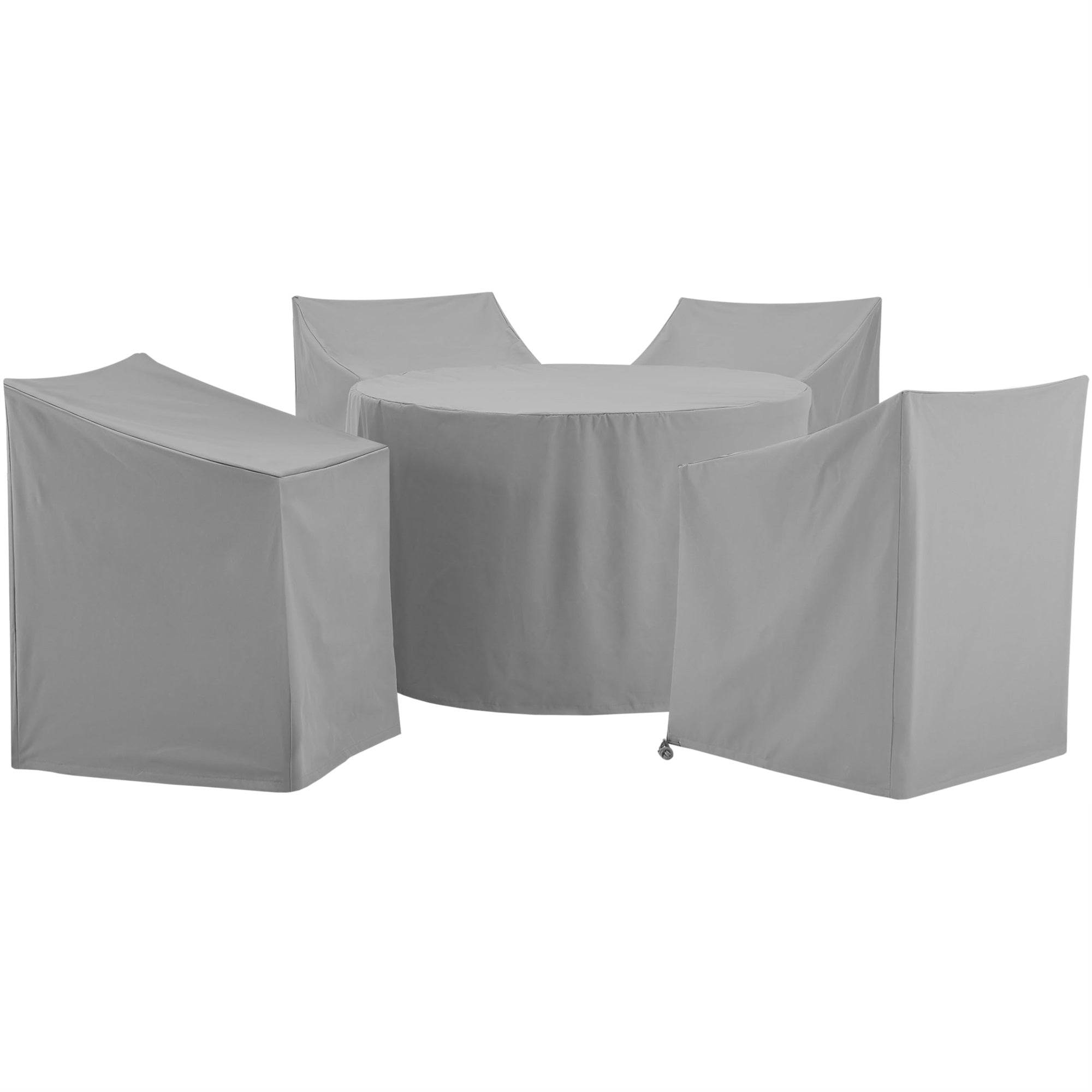 Casafoyer Furniture Patio Furniture Covers, Waterproof 5-Piece Cover Set For Round Outdoor Dining Sets, Gray