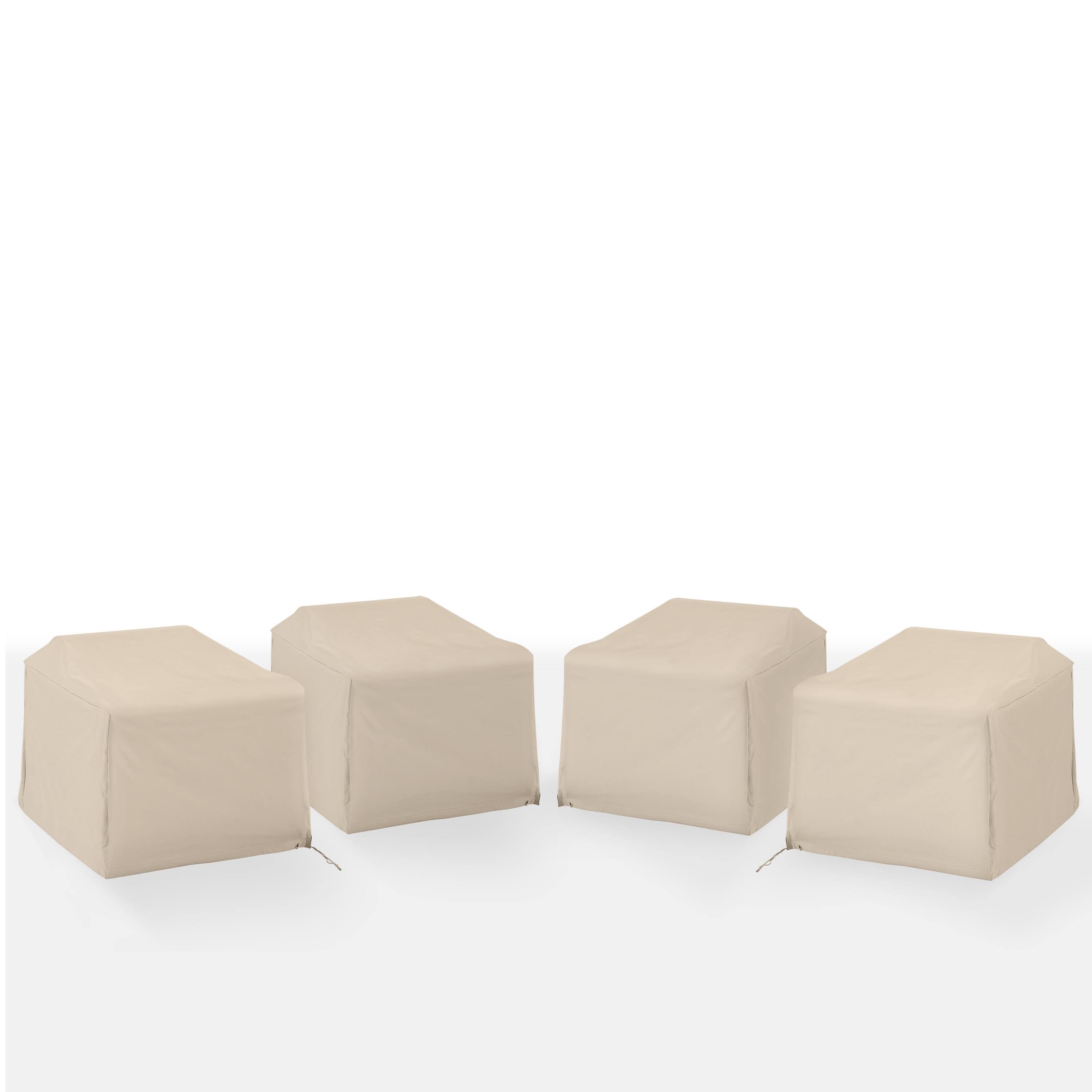 Set Of 4 Versatile Outdoor Furniture Covers | Durable Reinforced Vinyl | Weather Resistant | Fits Patio & Rocking Chairs'