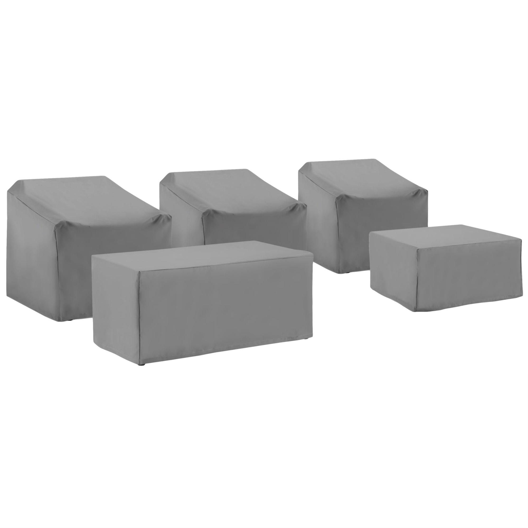 Casafoyer Furniture Patio Furniture Covers, Waterproof 5-Piece Cover Set For Outdoor Sectional Sofa Sets, Gray