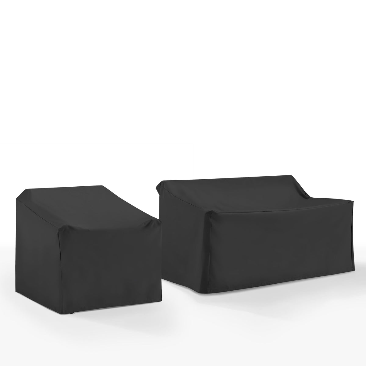 2Pc Outdoor Furniture Cover Set Black - Chair & Loveseat
