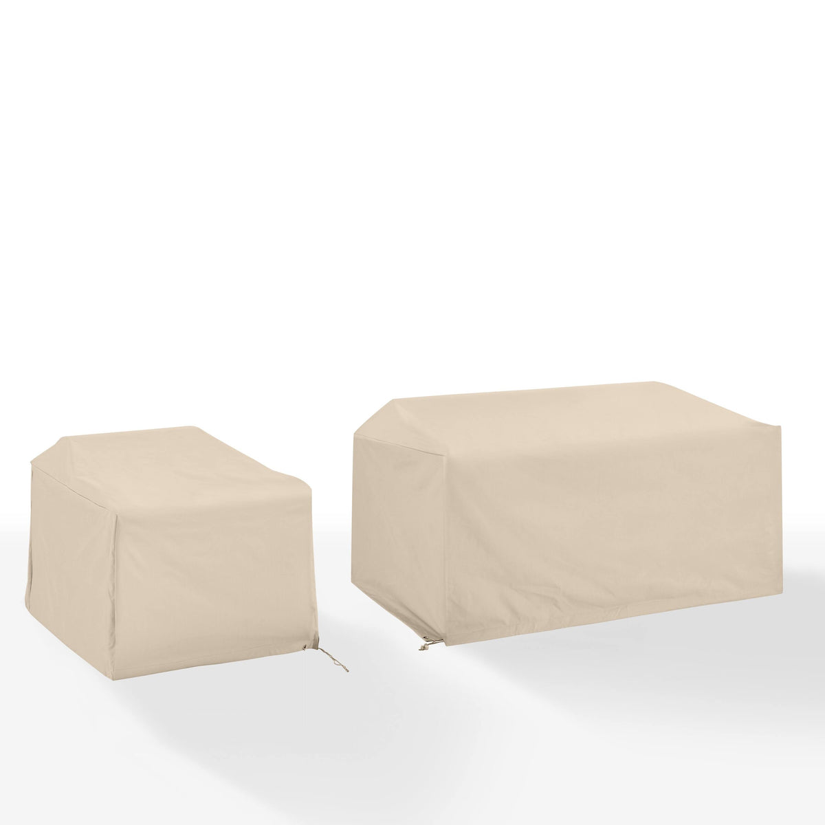 2Pc Universal Protective Outdoor Cover Set - Keep Your Patio Furniture Safe & Secure - Strong & Reinforced Vinyl - Perfect Fit With Drawstrings