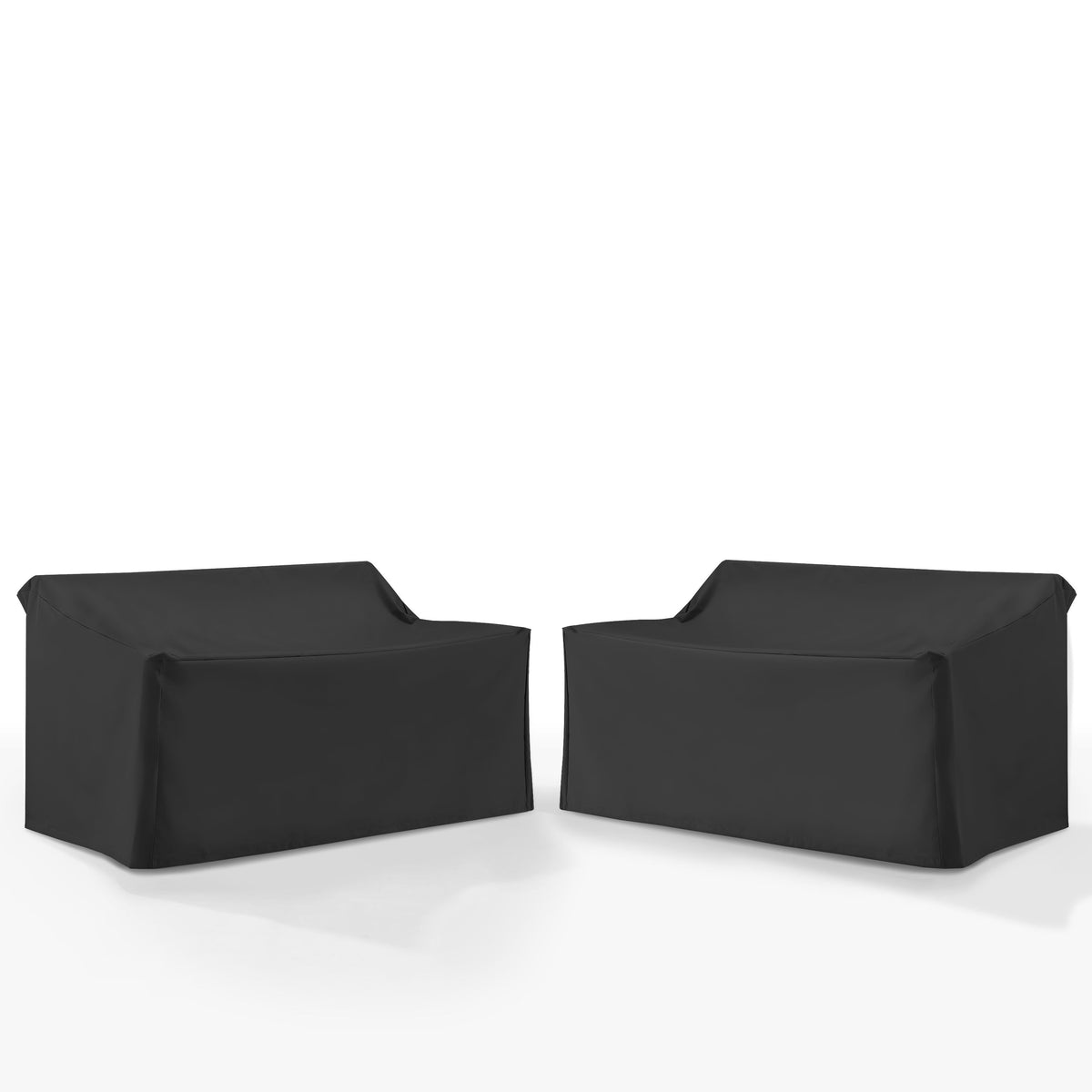 2Pc Outdoor Loveseat Furniture Cover Set Black - 2 Loveseats