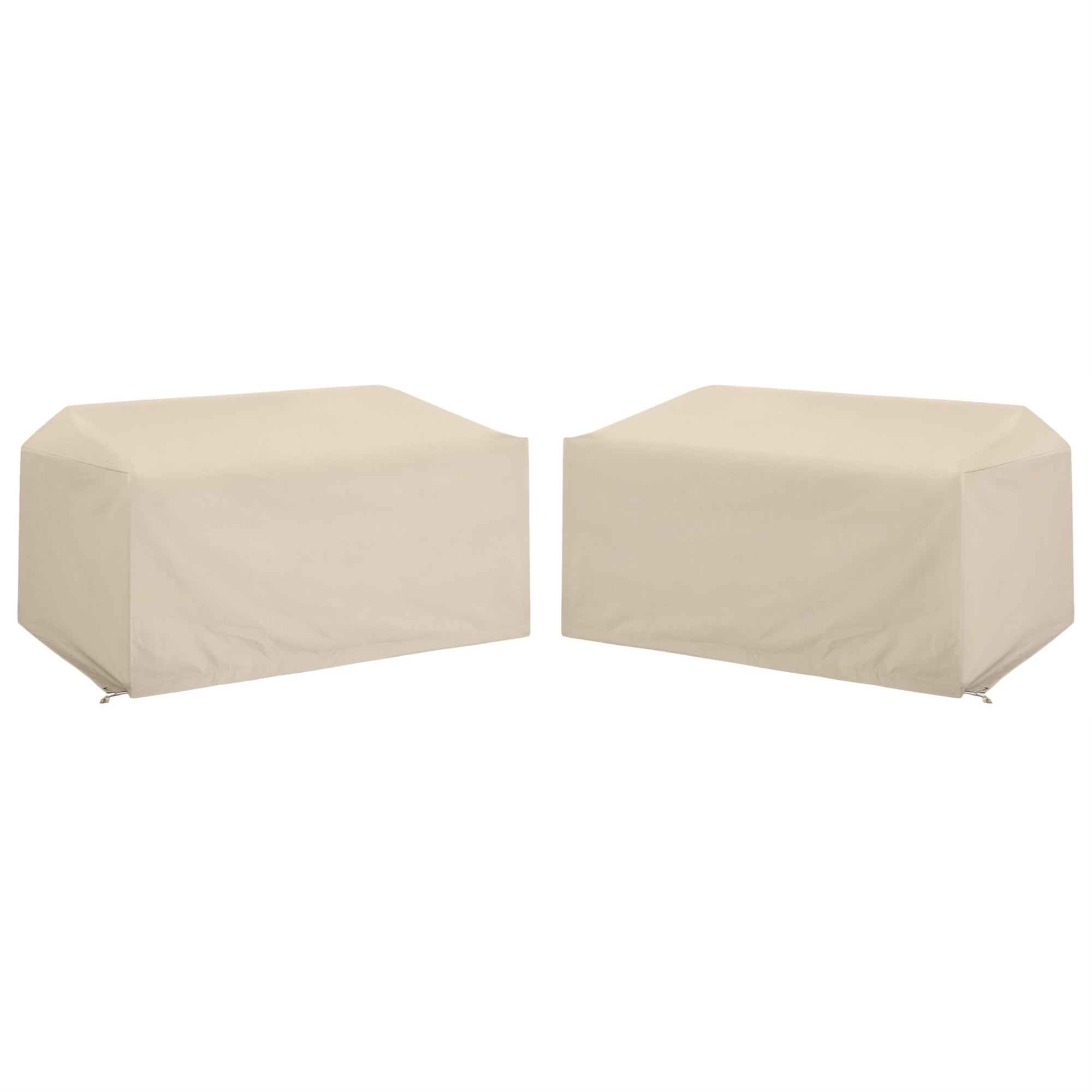 Casafoyer Furniture Patio Furniture Covers, Waterproof 2-Piece Outdoor Loveseat Cover Set For Backyard, Tan
