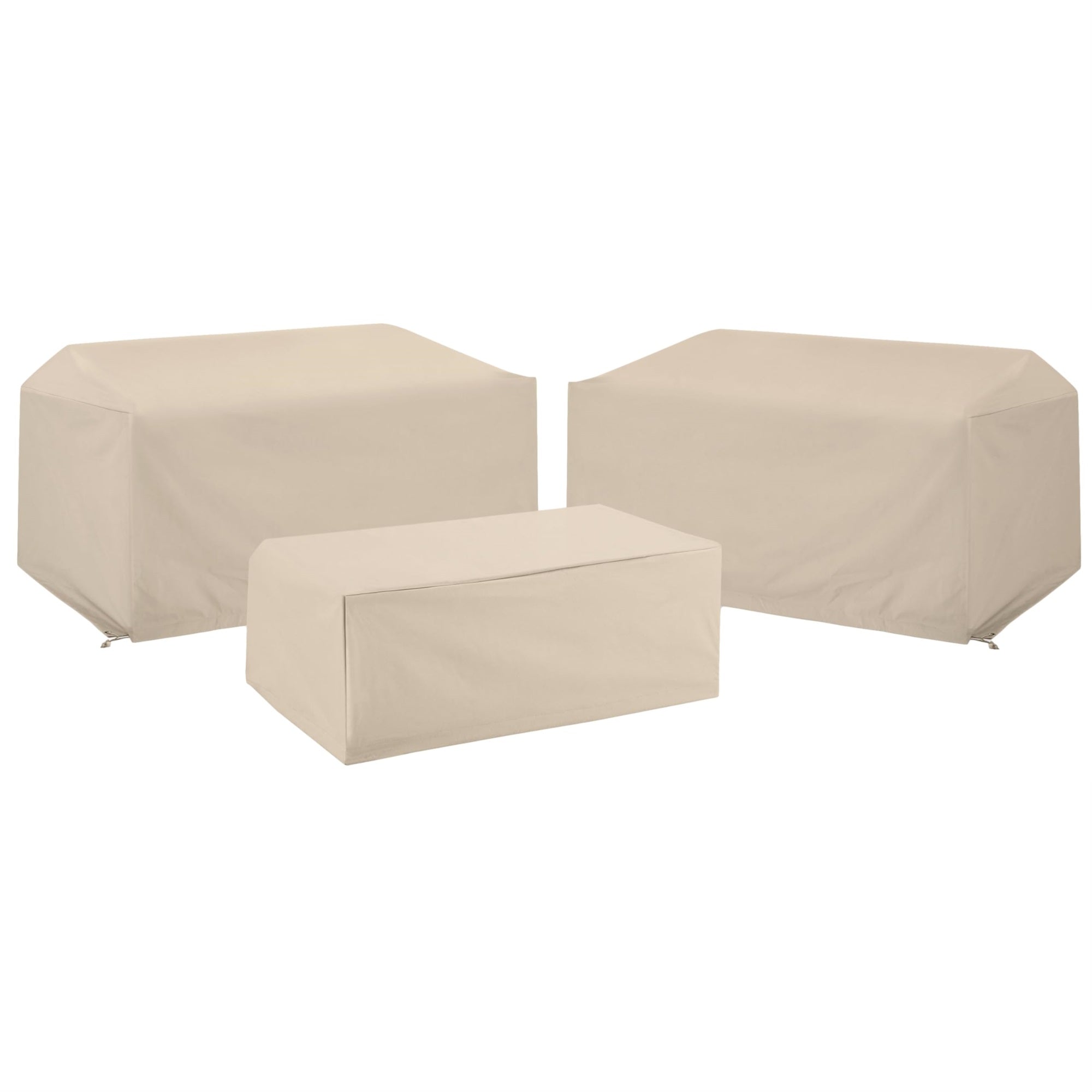 Casafoyer Furniture Patio Furniture Covers, Waterproof 3-Piece Cover Set For Outdoor Coffee Table, Loveseats, Tan