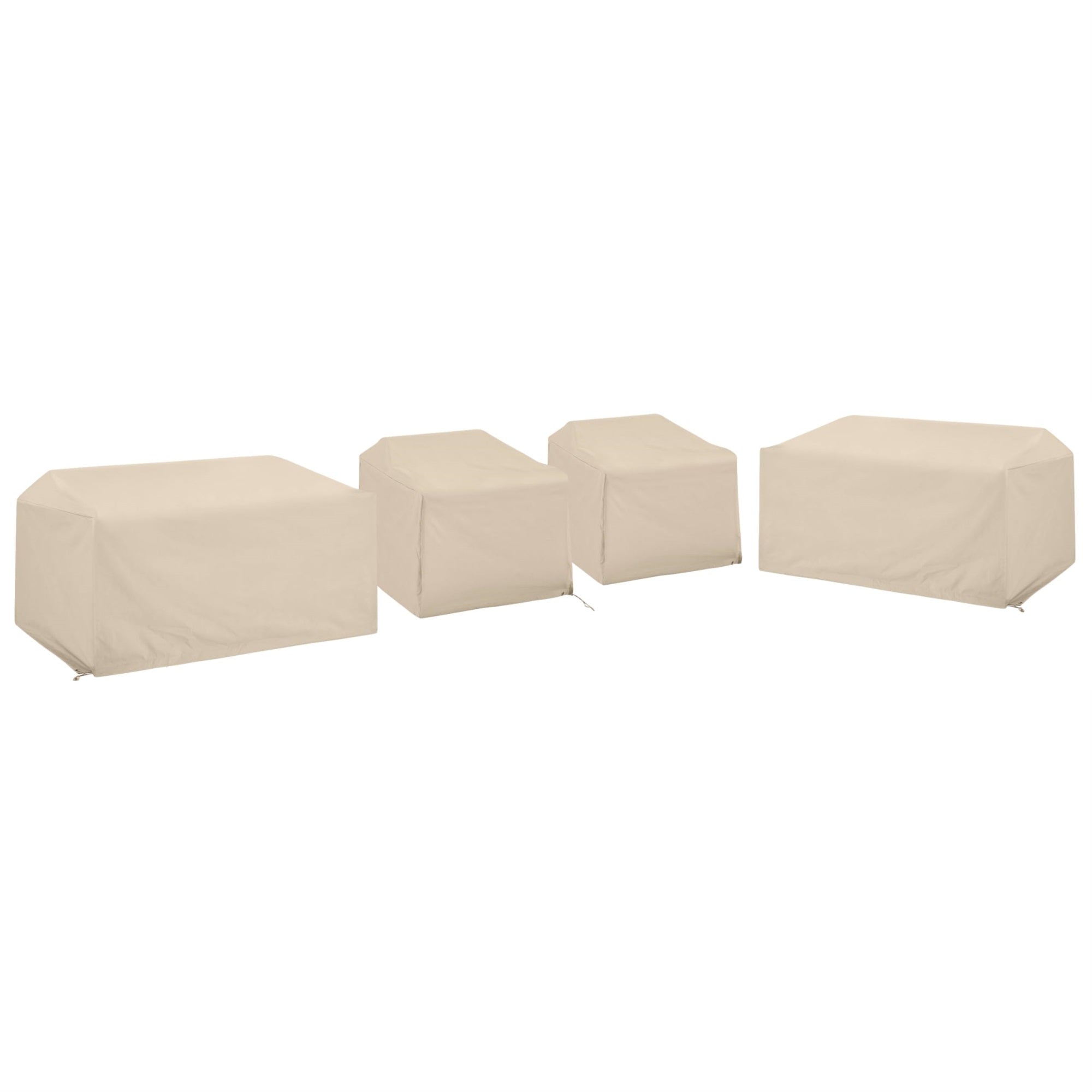 Casafoyer Furniture Patio Furniture Covers, Waterproof 4-Piece Cover Set For Outdoor Sectional Sofa Sets, Tan
