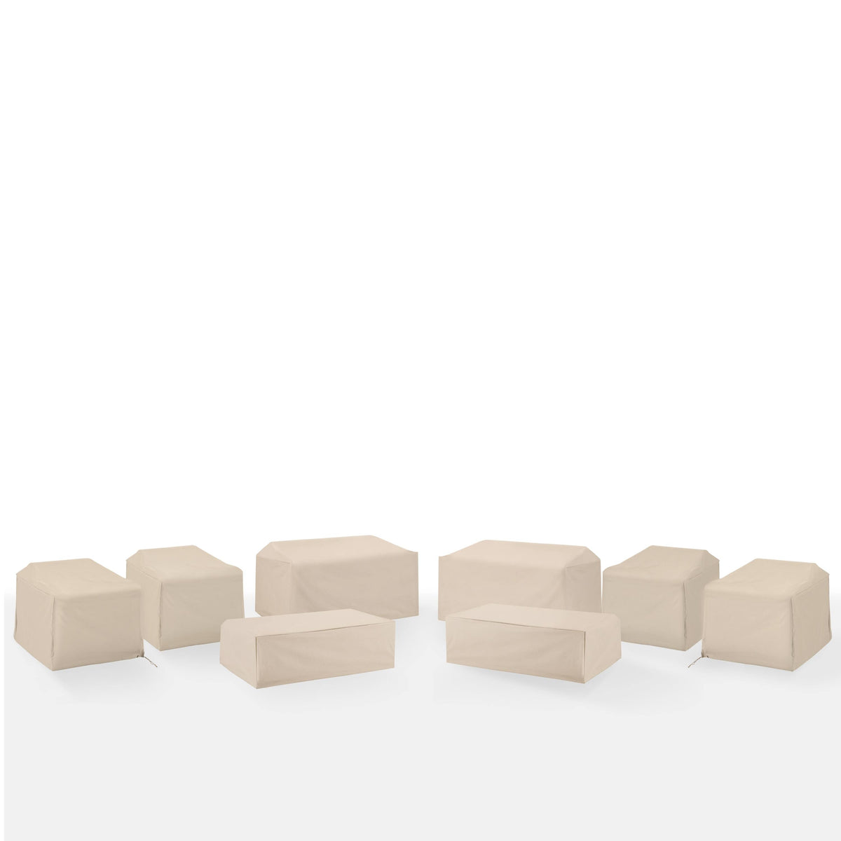 8-Piece Outdoor Furniture Cover Set | Durable Reinforced Vinyl | Weatherproof | Drawstring Closure | Fits Patio Chairs, Loveseats, Coffee Tables