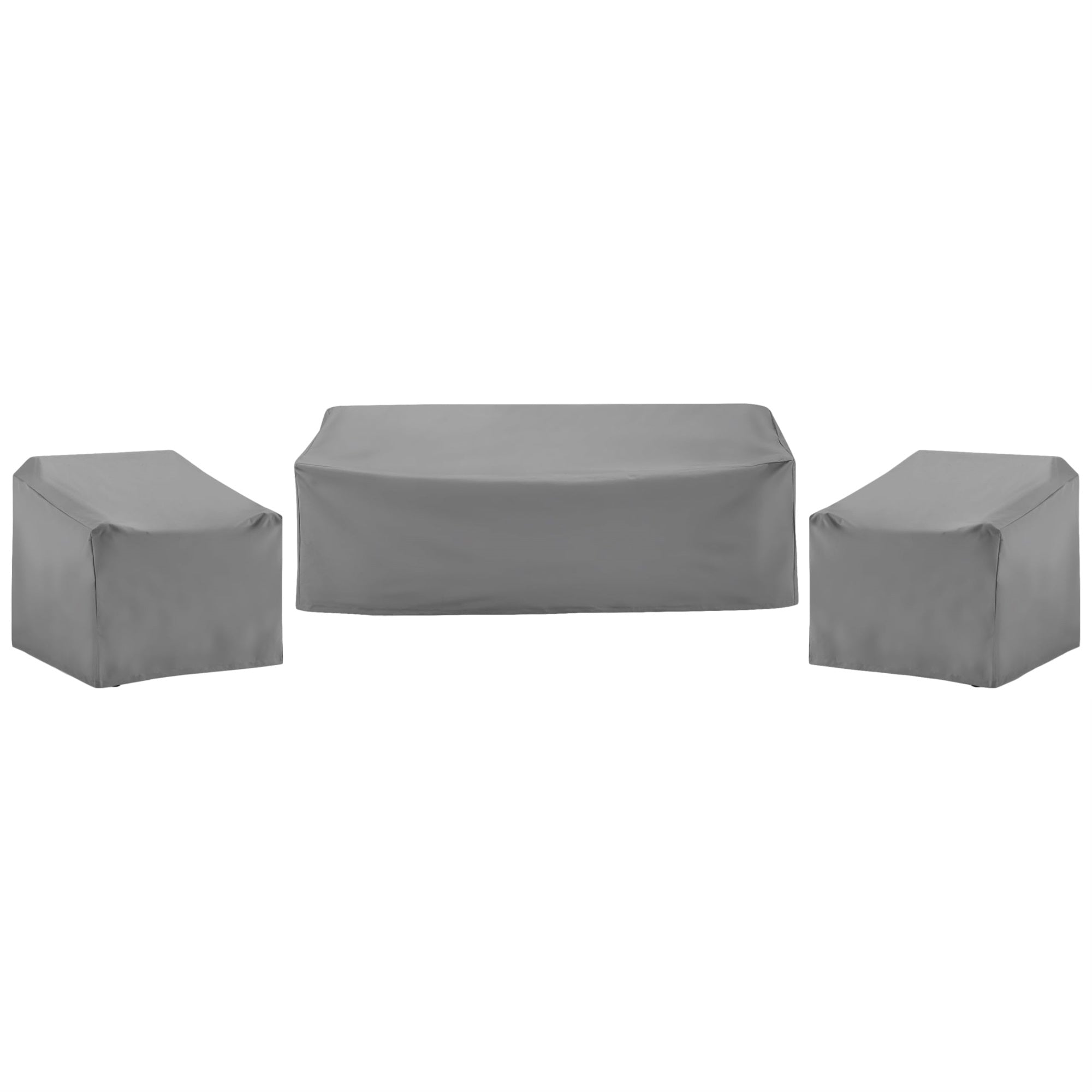 Casafoyer Furniture Patio Furniture Covers, Waterproof 3-Piece Cover Set For Outdoor Chairs And Sofa, Gray