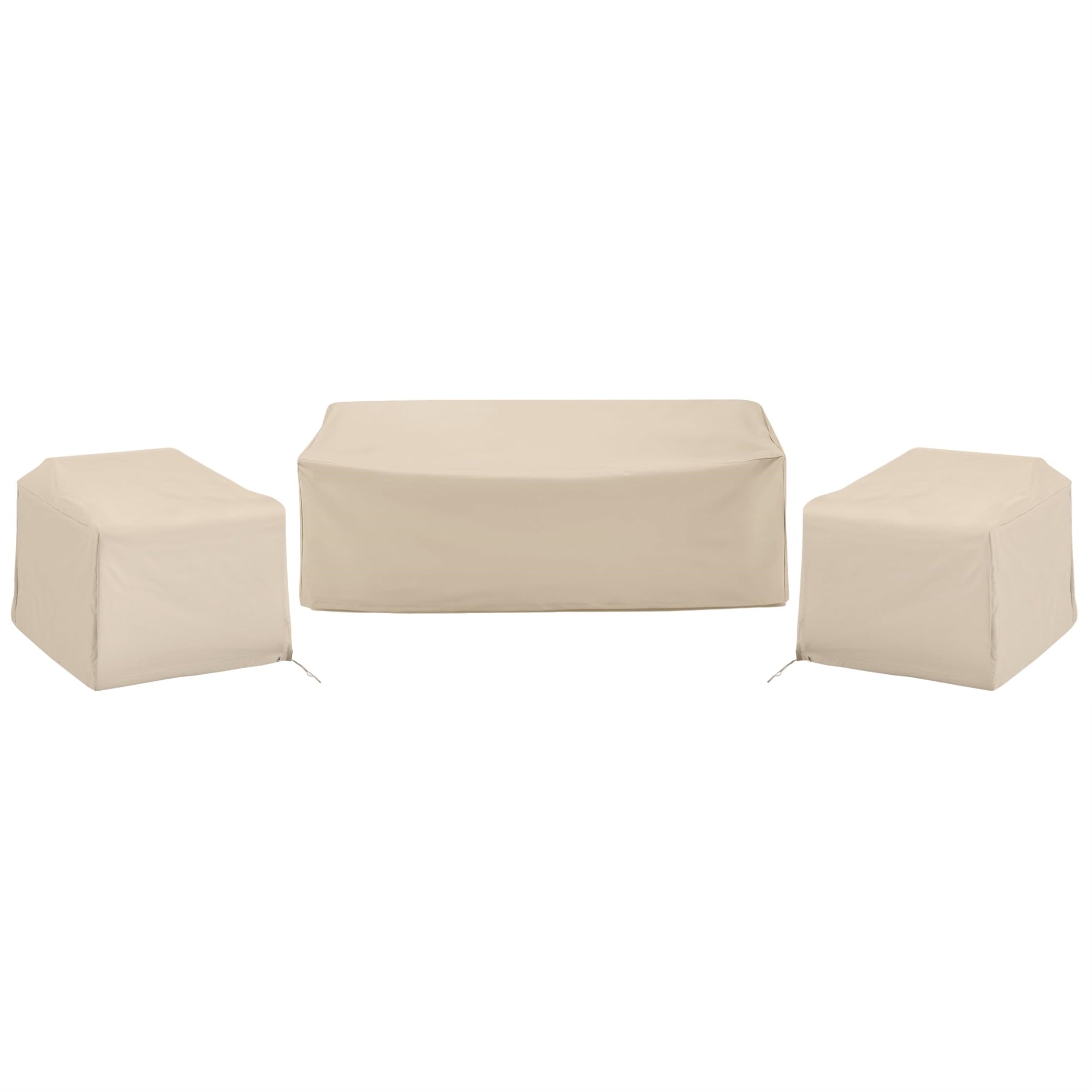 Casafoyer Furniture Patio Furniture Covers, Waterproof 3-Piece Cover Set For Outdoor Chairs And Sofa, Tan