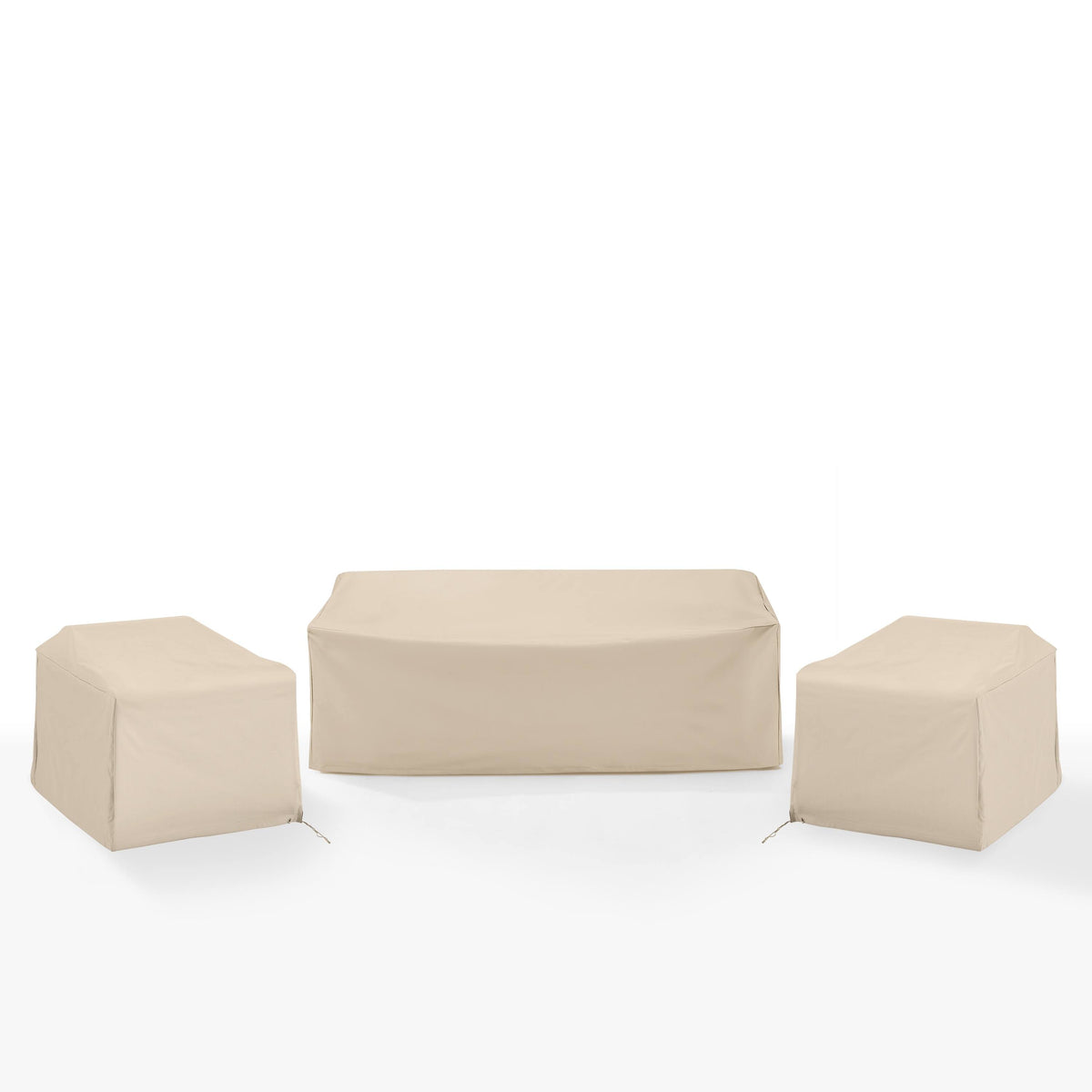 Universal 3Pc Outdoor Furniture Cover Set | Durable Reinforced Vinyl | Snug Fit With Drawstrings | Protects Wicker Sofas & Patio Chairs | All-Season Protection'