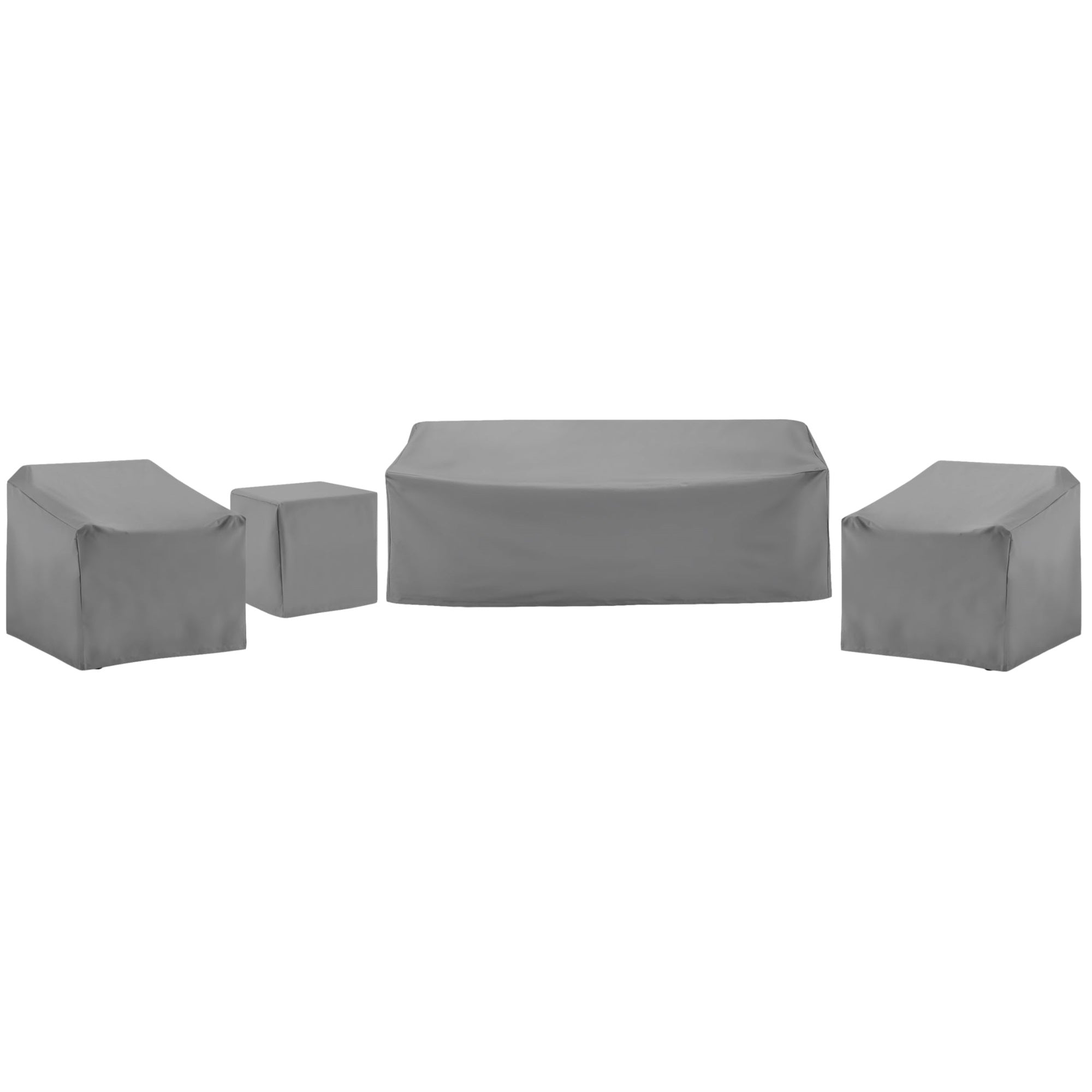 Casafoyer Furniture Patio Furniture Covers, Waterproof 4-Piece Cover Set For Outdoor Chairs, Sofa, Side Table, Gray