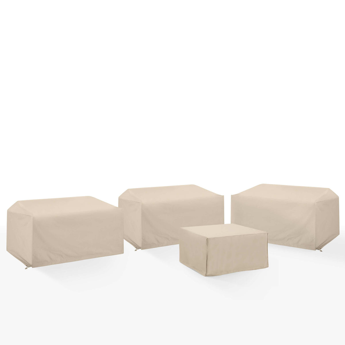 4Pc Universal Outdoor Cover Set - Durable Reinforced Vinyl, Snug Fit Drawstrings, Protects Patio Furniture'