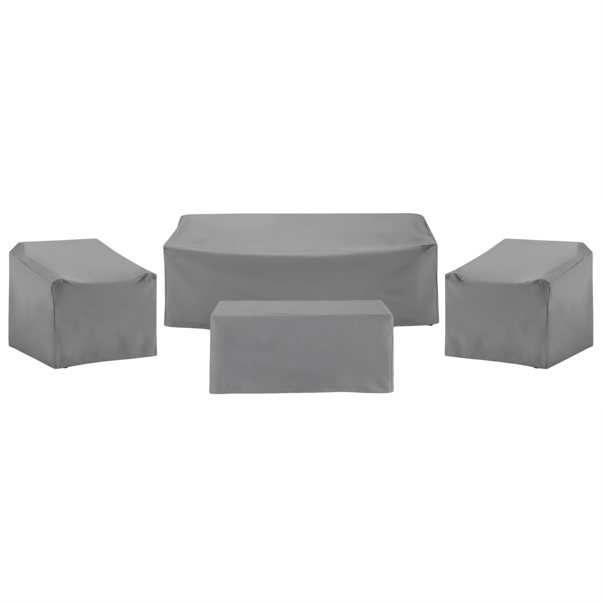 Casafoyer Furniture Patio Furniture Covers, Waterproof 4-Piece Cover Set For Outdoor Chairs, Sofa, Table, Gray