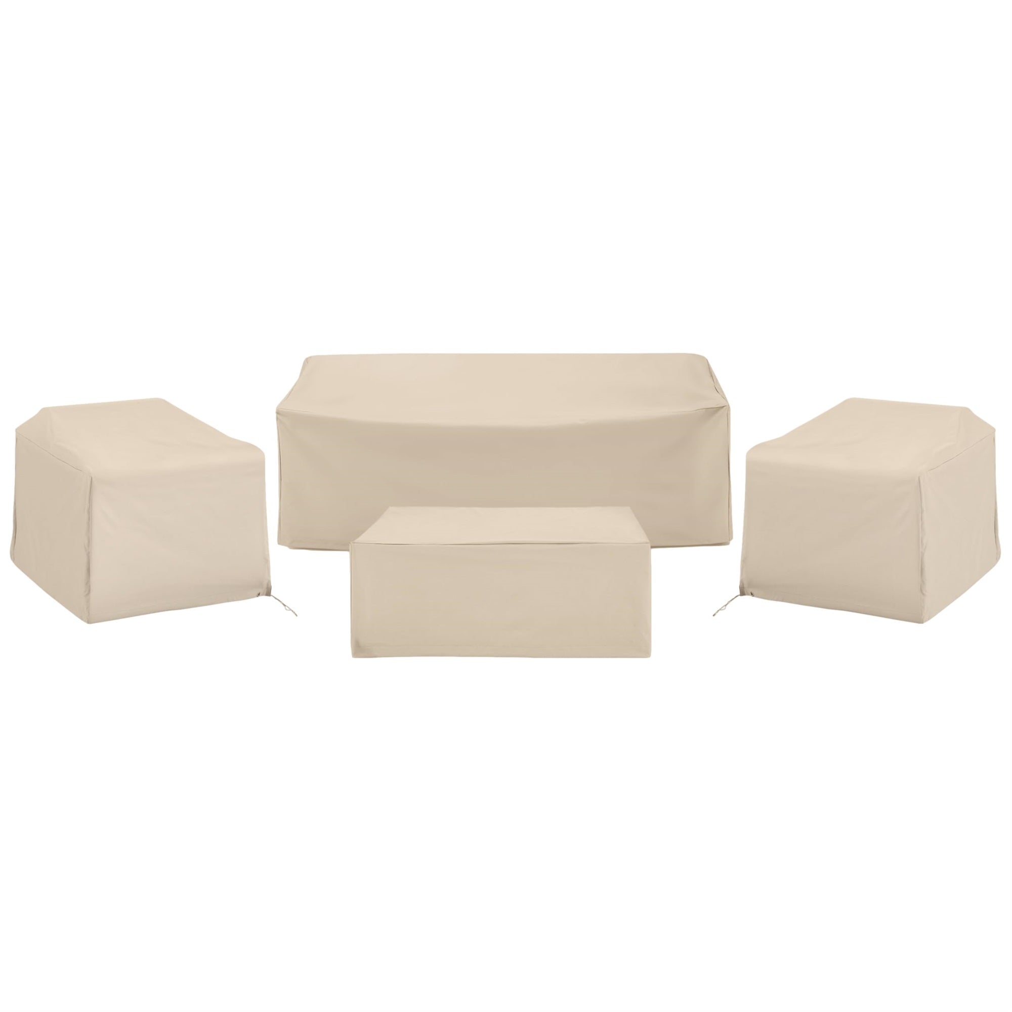 Casafoyer Furniture Patio Furniture Covers, Waterproof 4-Piece Cover Set For Outdoor Chairs, Sofa, Table, Tan