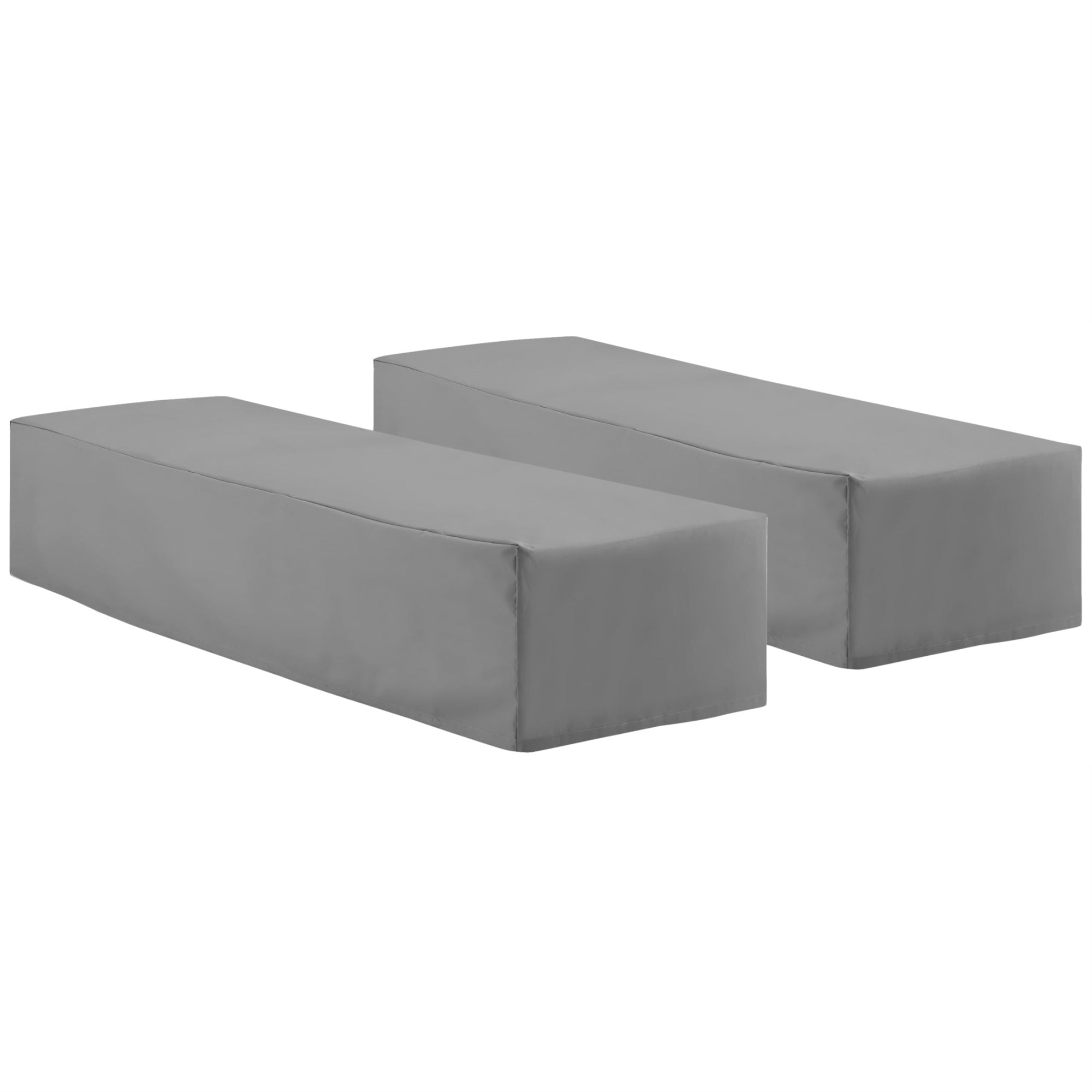 Casafoyer Furniture Patio Furniture Covers, Waterproof 2-Piece Outdoor Chaise Lounge Cover Set For Backyard, Gray
