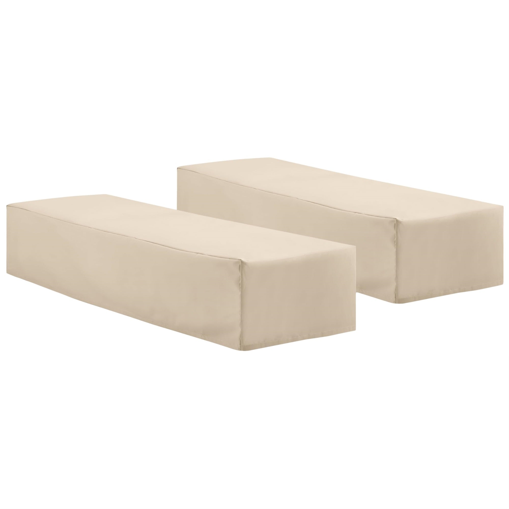 Casafoyer Furniture Patio Furniture Covers, Waterproof 2-Piece Outdoor Chaise Lounge Cover Set For Backyard, Tan
