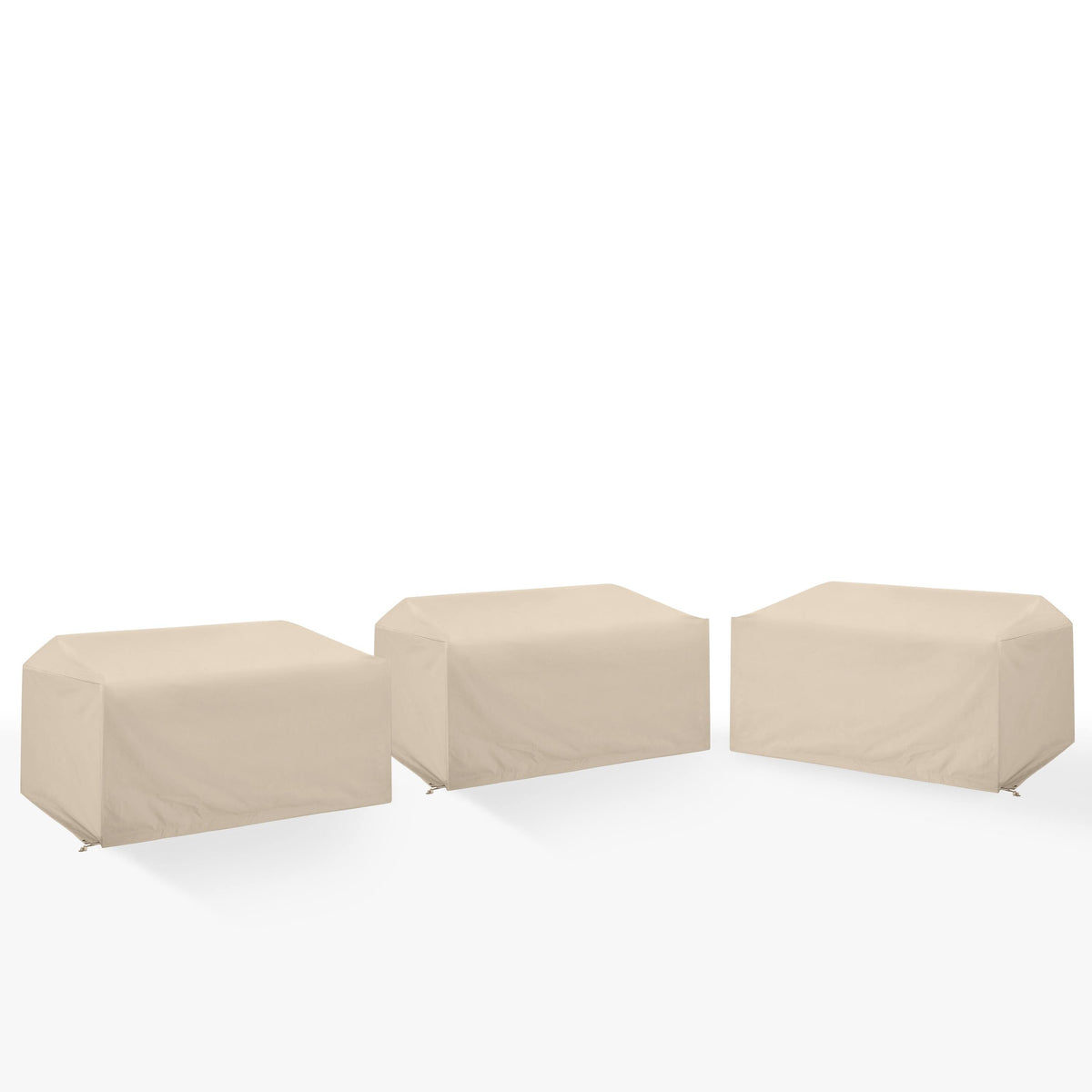 Universal 3Pc Outdoor Patio Furniture Cover Set | Durable Reinforced Vinyl | All-Weather Protection | Drawstrings For Tight Fit | Fits Outdoor Wicker Loveseats'