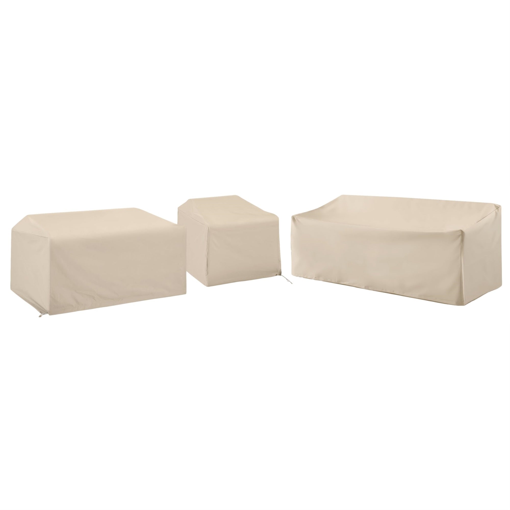 Casafoyer Furniture Patio Furniture Covers, Waterproof 3-Piece Cover Set For Outdoor Sectional Sofa Sets, Tan