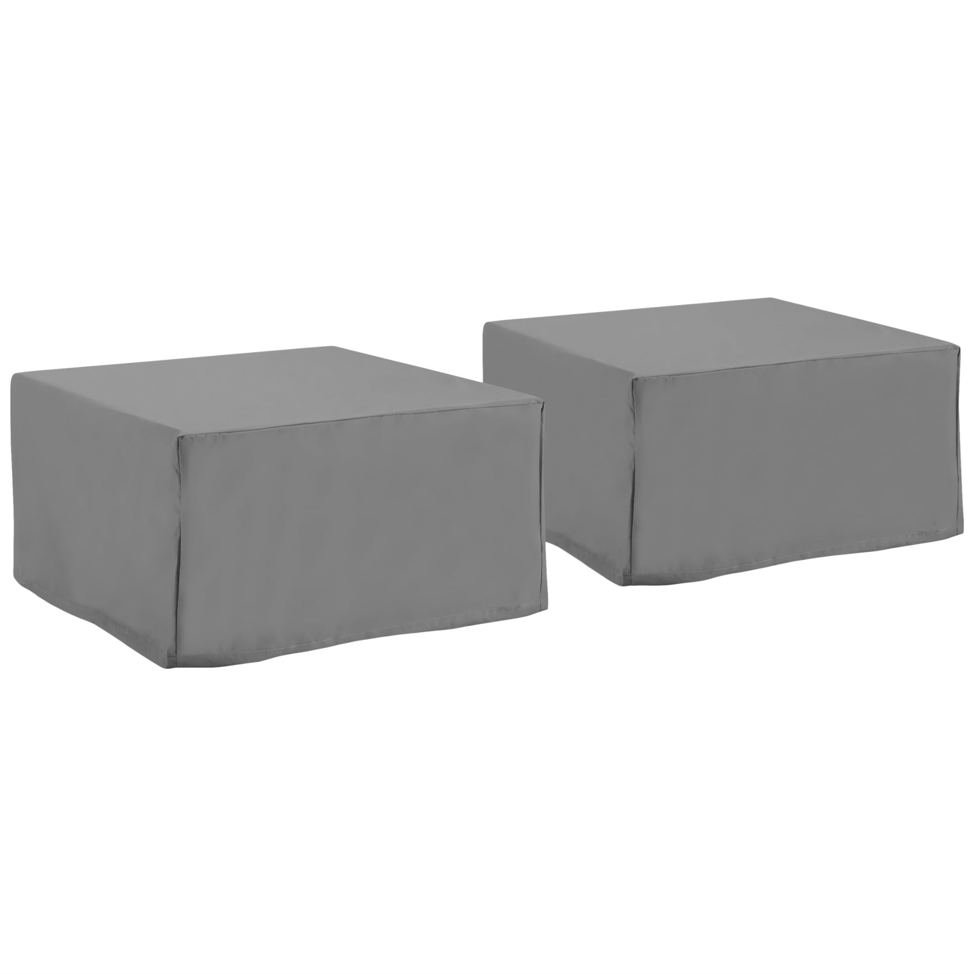 Casafoyer Furniture Patio Furniture Covers, Waterproof 2-Piece Cover Set For Outdoor Square Table/Ottoman Sets, Gray