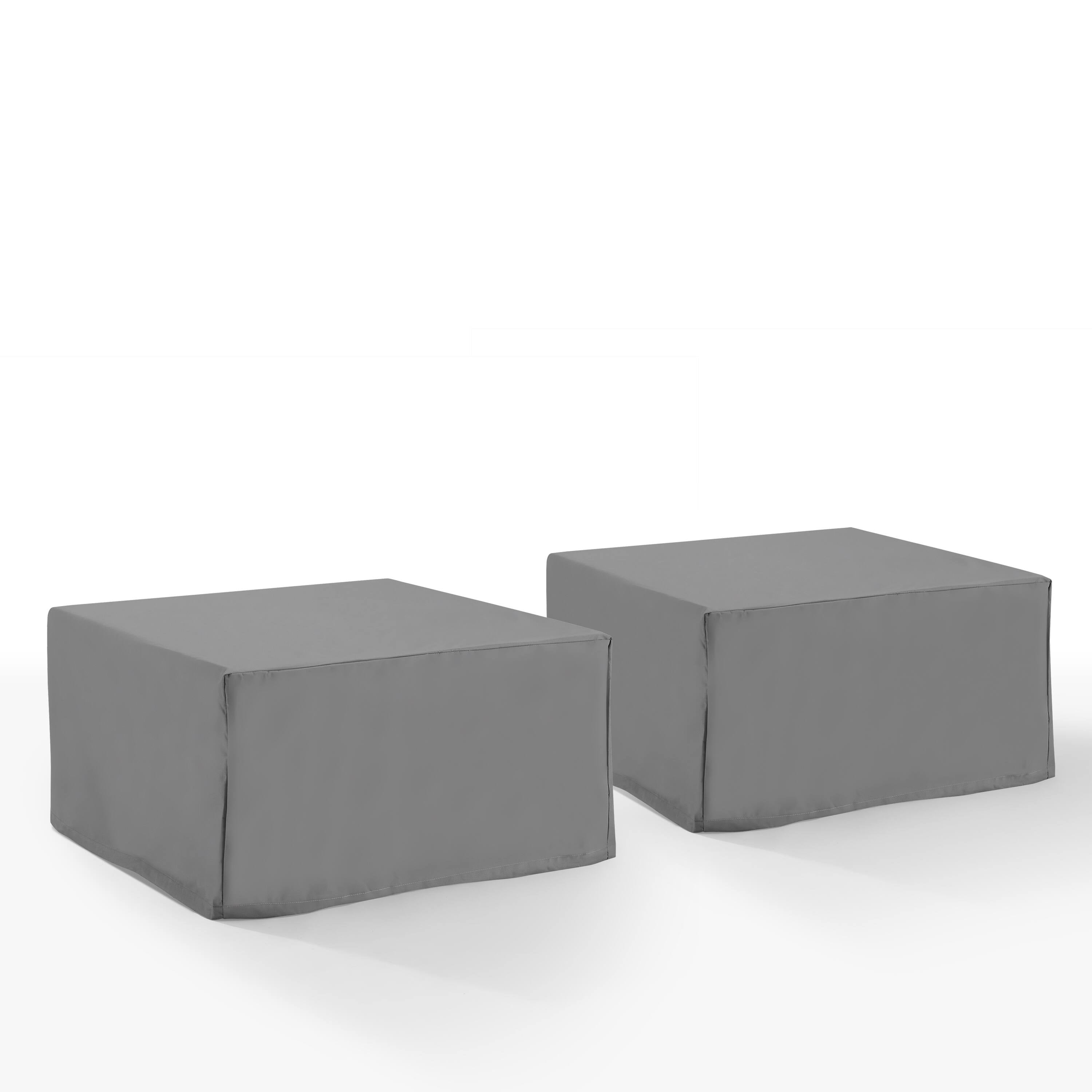 2Pc Square Table And Ottoman Furniture Cover Set