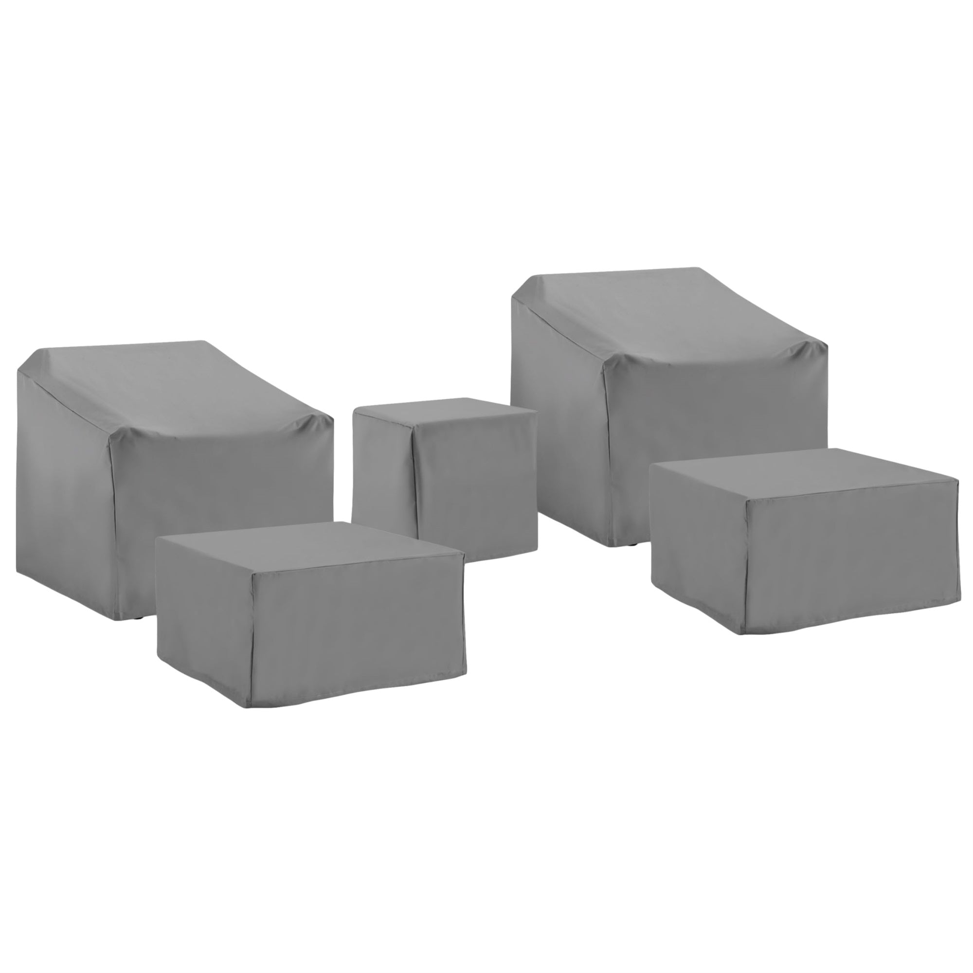Casafoyer Furniture Patio Furniture Covers, Waterproof 5-Piece Cover Set For Outdoor Chairs And Tables, Gray