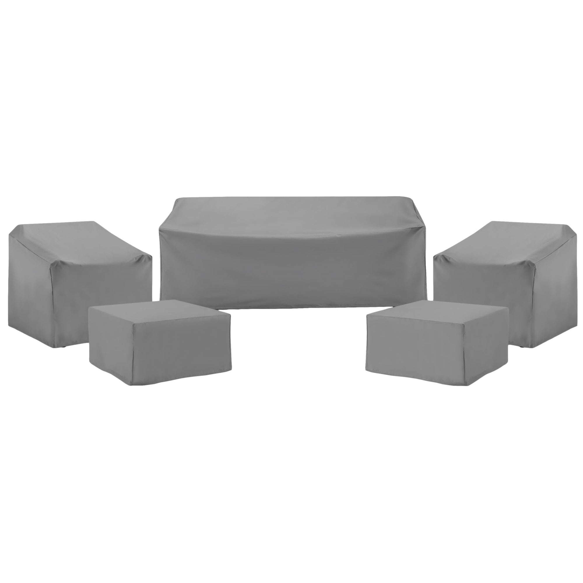 Casafoyer Furniture Patio Furniture Covers, Waterproof 5-Piece Cover Set For Outdoor Chairs, Sofa, Ottomans, Gray