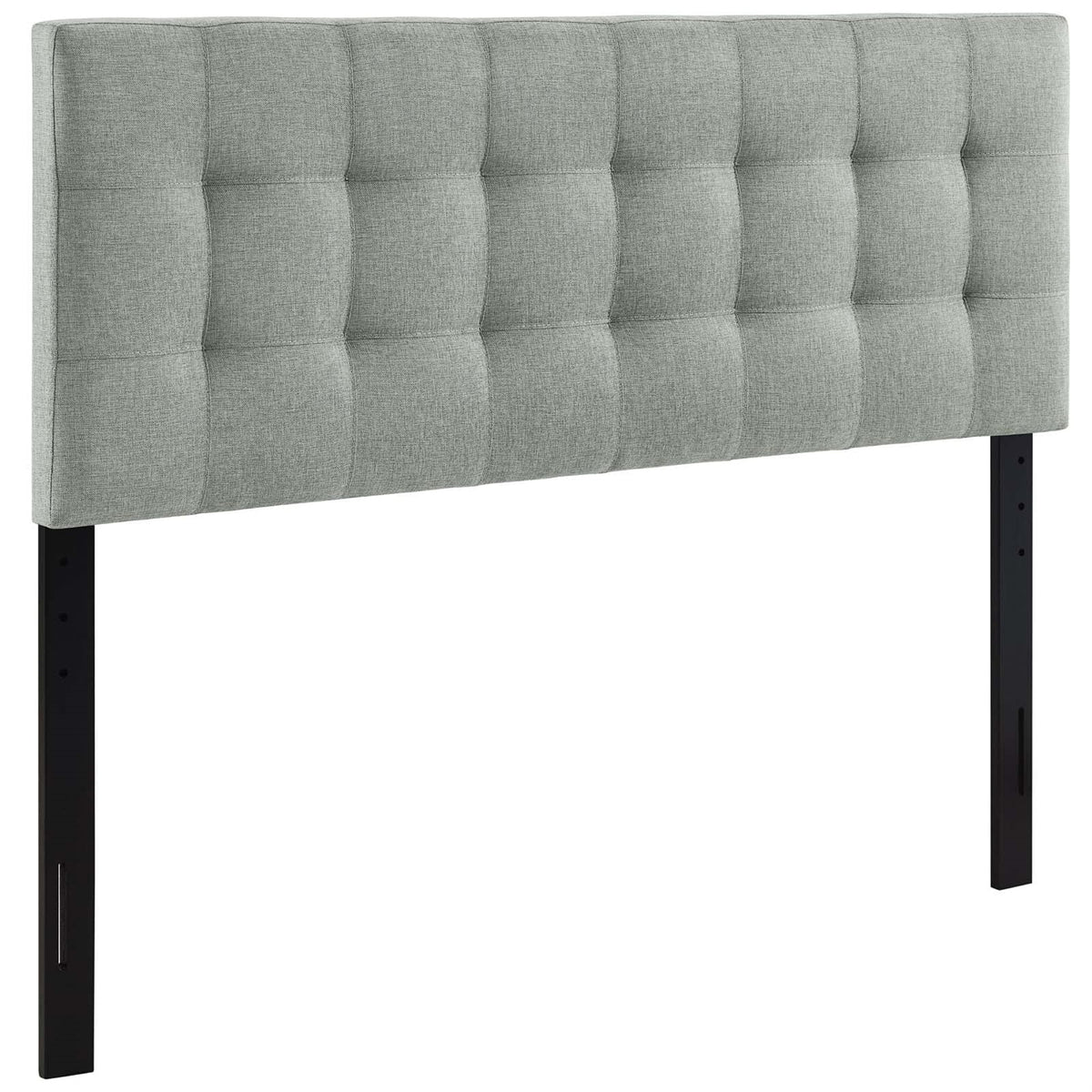 Casafoyer Lily Tufted Linen Fabric Upholstered King Headboard In Gray