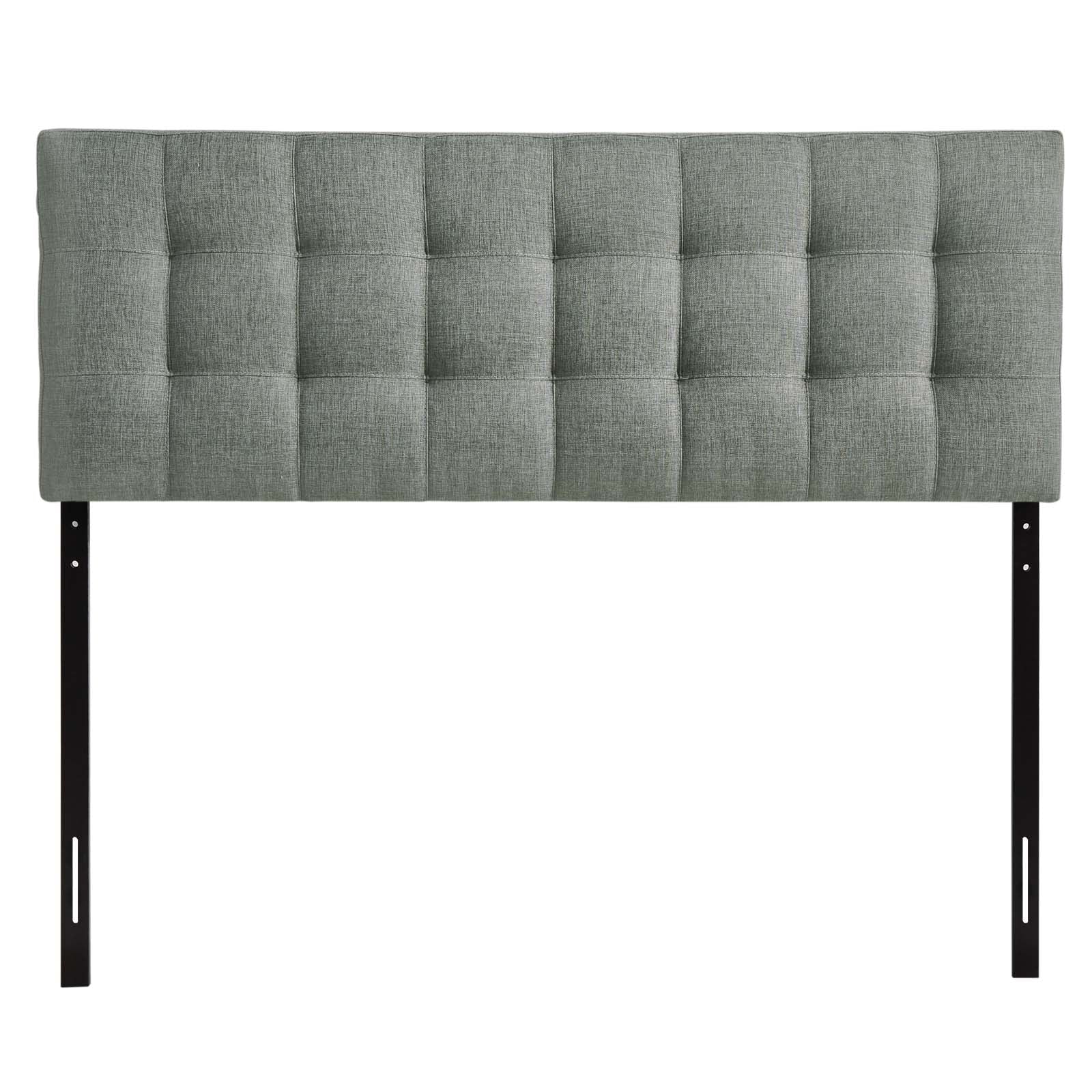 Lily King Upholstered Fabric Headboard - Gray