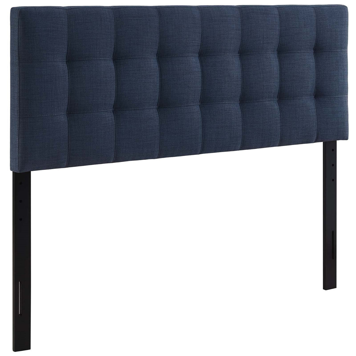 Casafoyer Lily Tufted Linen Fabric Upholstered King Headboard In Navy