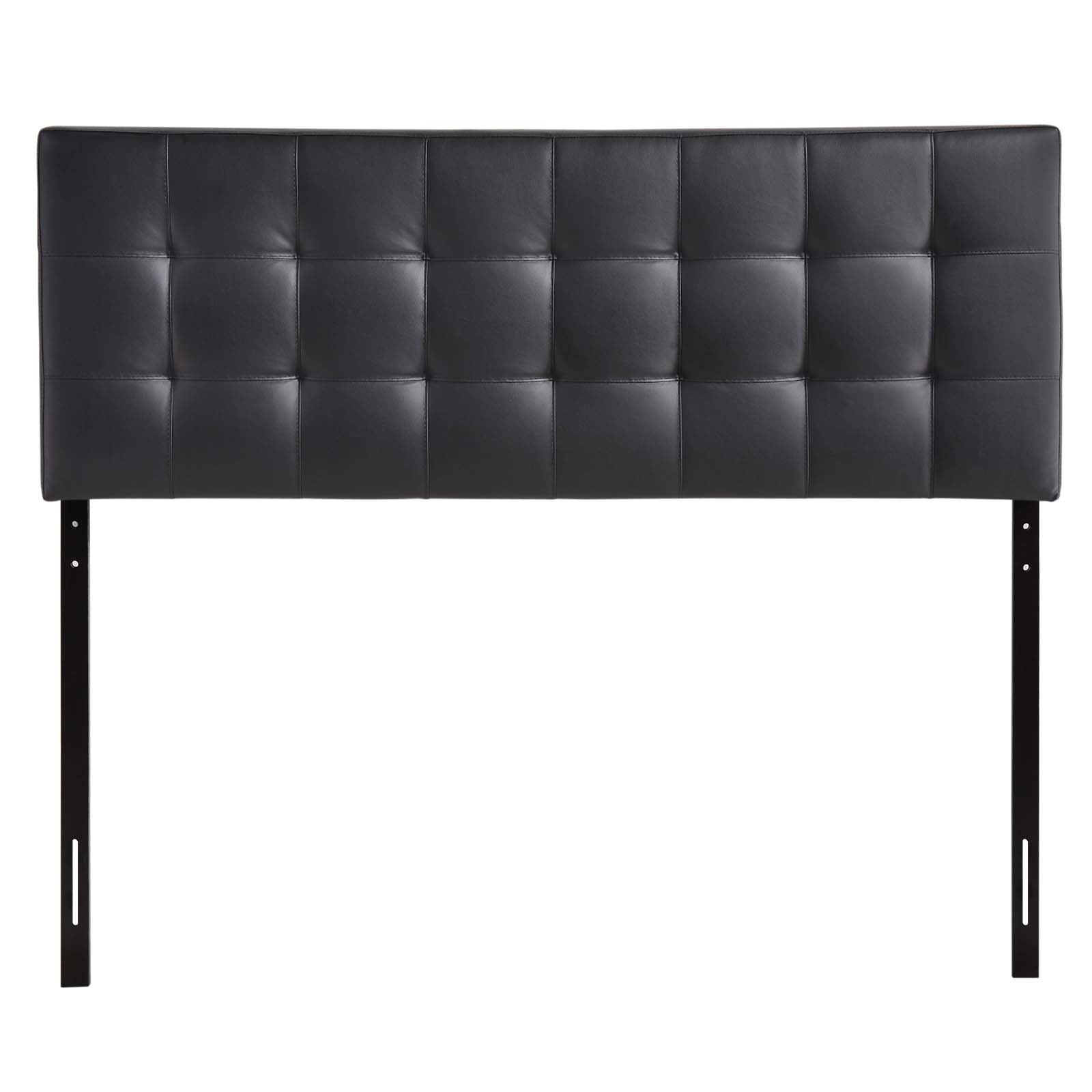Lily Full Upholstered Vinyl Headboard - Black