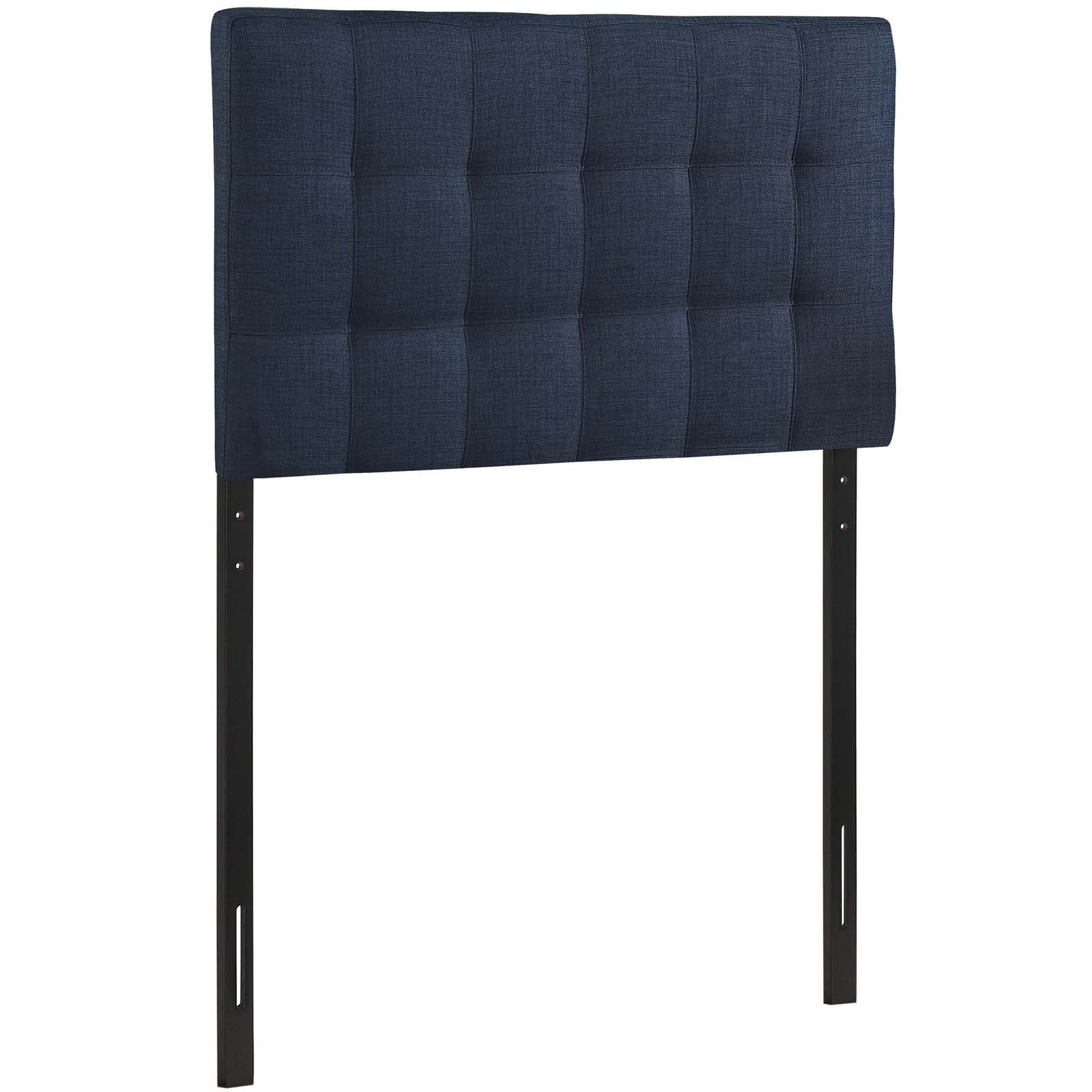 Lily Twin Upholstered Fabric Headboard - Navy