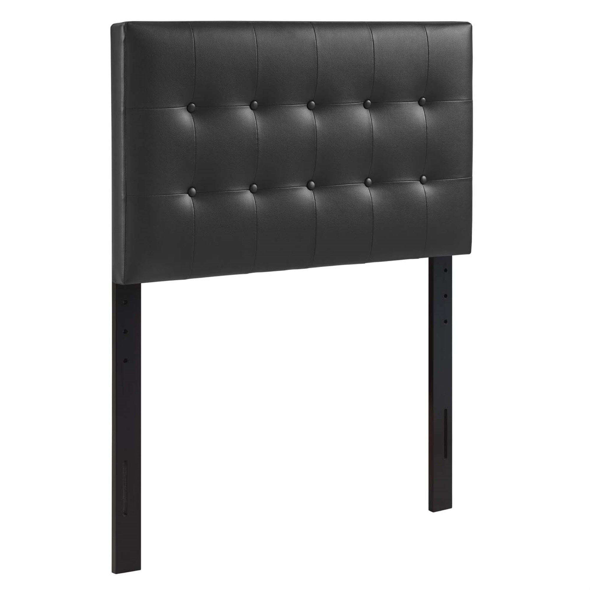 Ergode Emily Button Tufted Faux Leather Upholstered Twin Headboard - Sophisticated And Elegant Bedroom Dcor - Durable Construction - Lightweight And Long-Lasting - Set Includes One Emily Twin Headboard