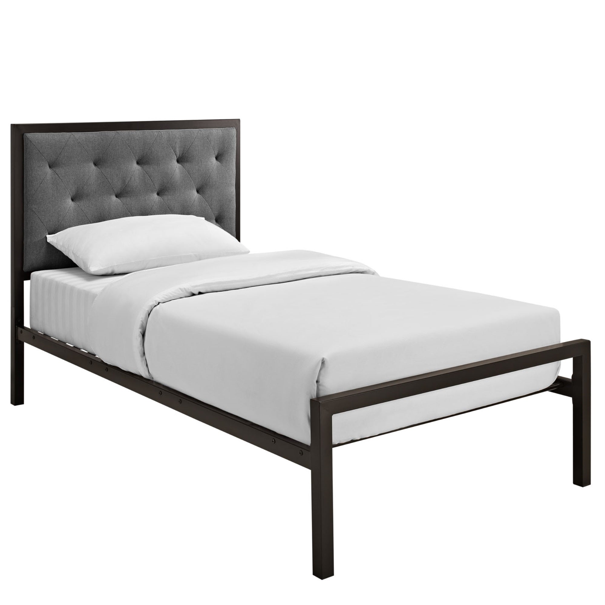 Mia Platform Twin Bed - Tranquil Sleep, Solid Construction, Elegant Design, No Box Spring Needed