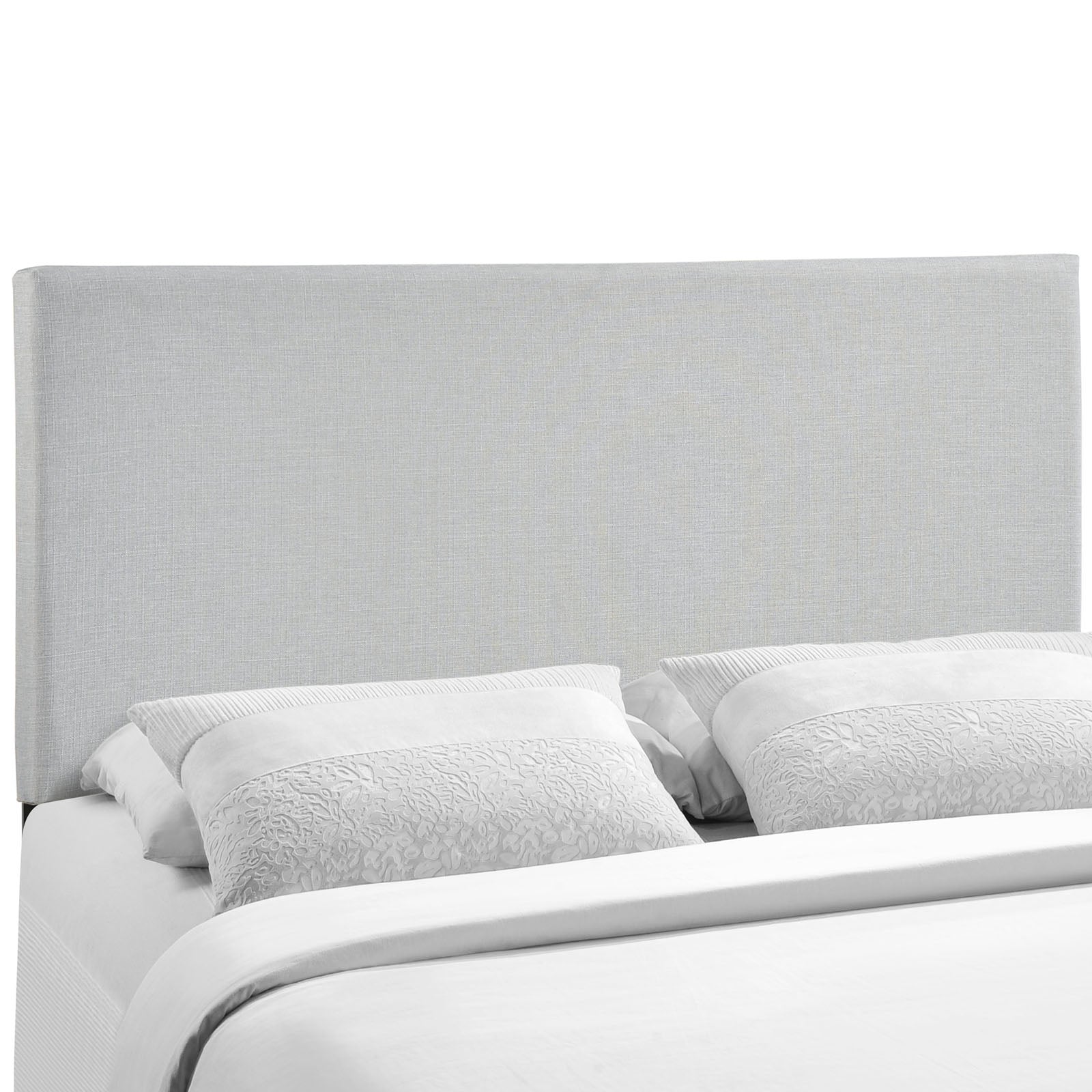 Region Queen Upholstered Fabric Headboard - Sky Gray