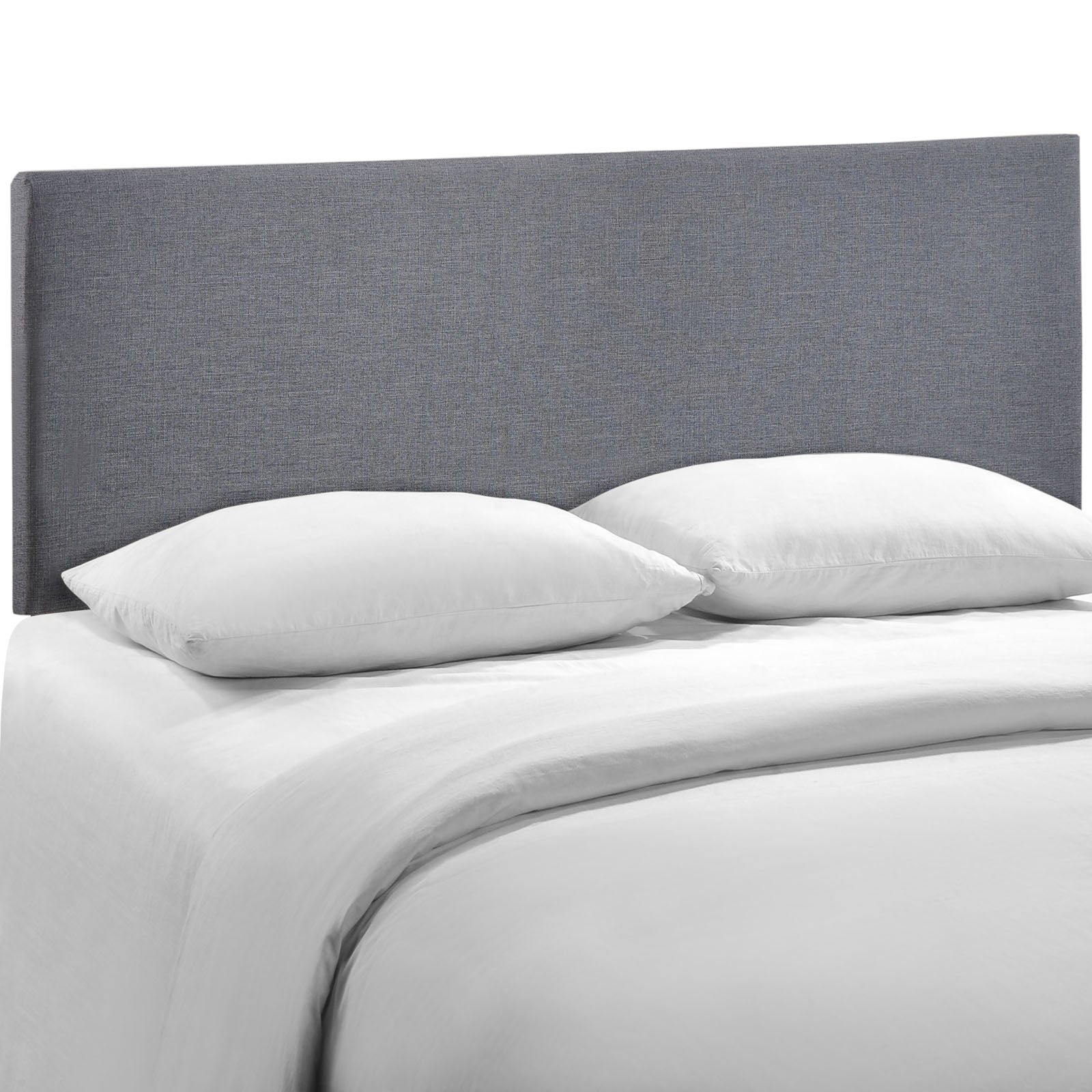 Region Queen Upholstered Fabric Headboard - Smoke