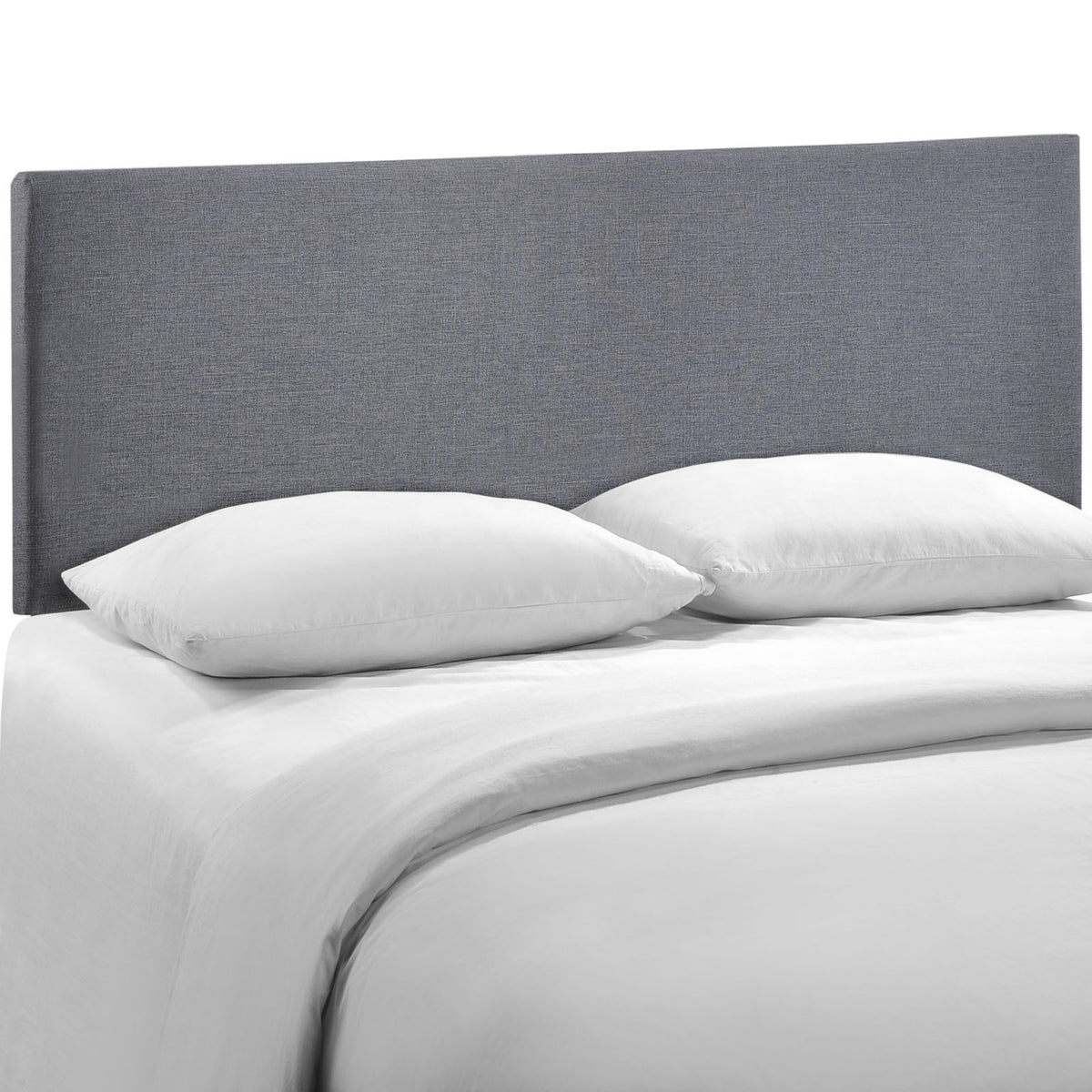 Region Queen Upholstered Fabric Headboard - Smoke