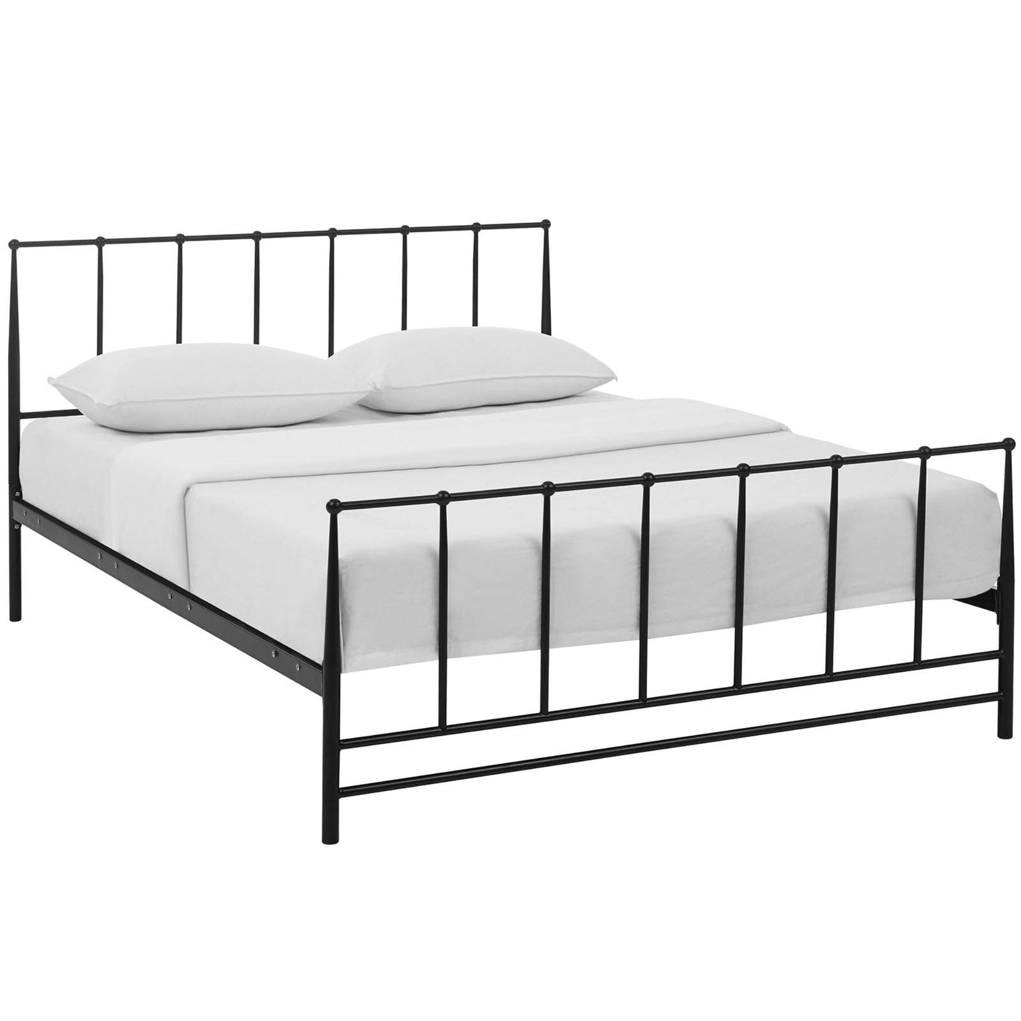 Estate Platform Bed - Tranquil & Elegant Design, Sturdy Steel Frame, No Box Spring Needed, Accommodates Various Mattress Types, 1300 Lbs Weight Capacity