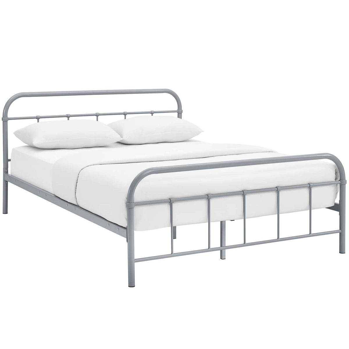 Maisie Queen Stainless Steel Bed Frame - Gray