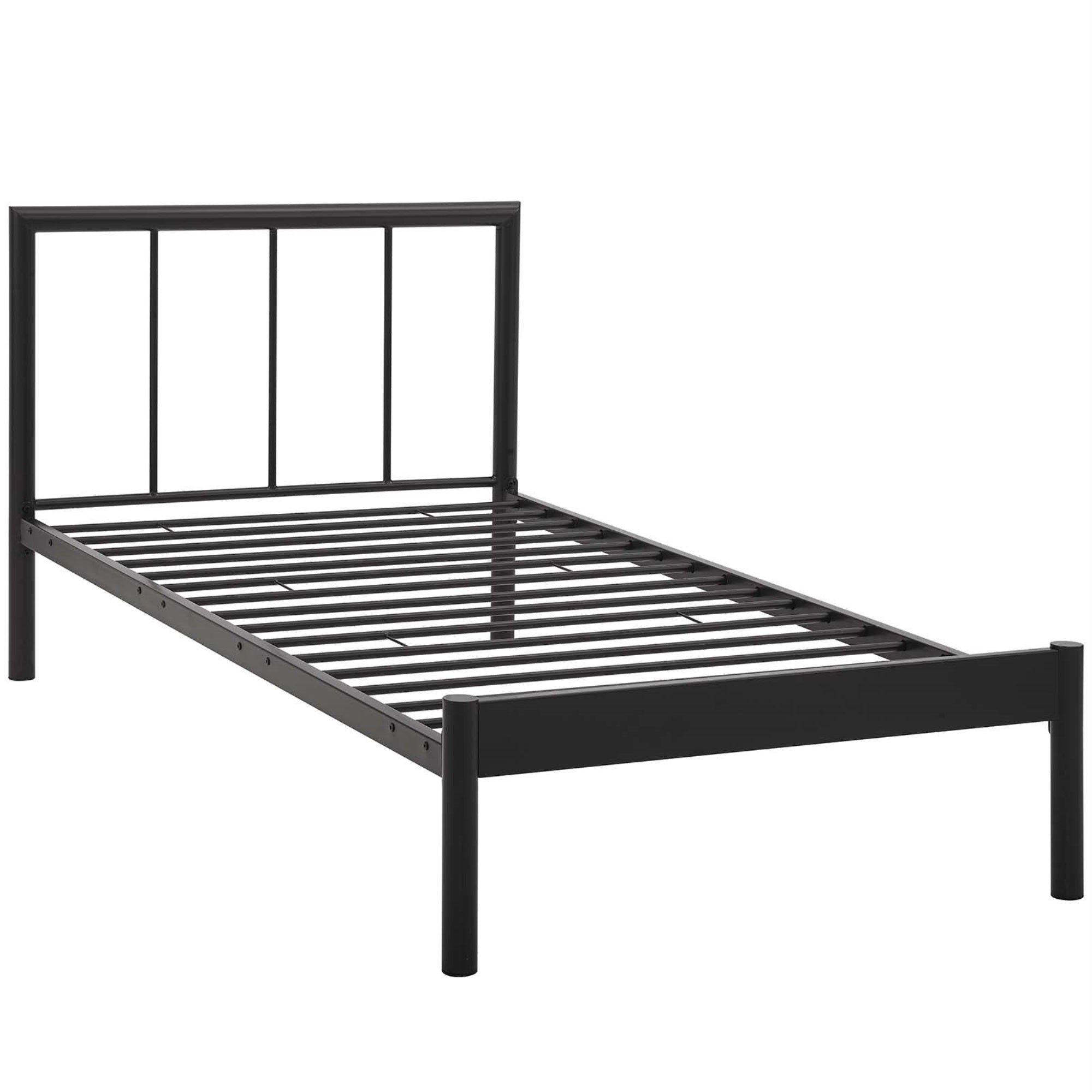 Gwen Twin Platform Bed - Modern Design, No Box Spring Needed, Supports Memory Foam, Spring, Latex, Hybrid Mattresses, Sturdy Steel Frame, 1323Lb Weight Capacity