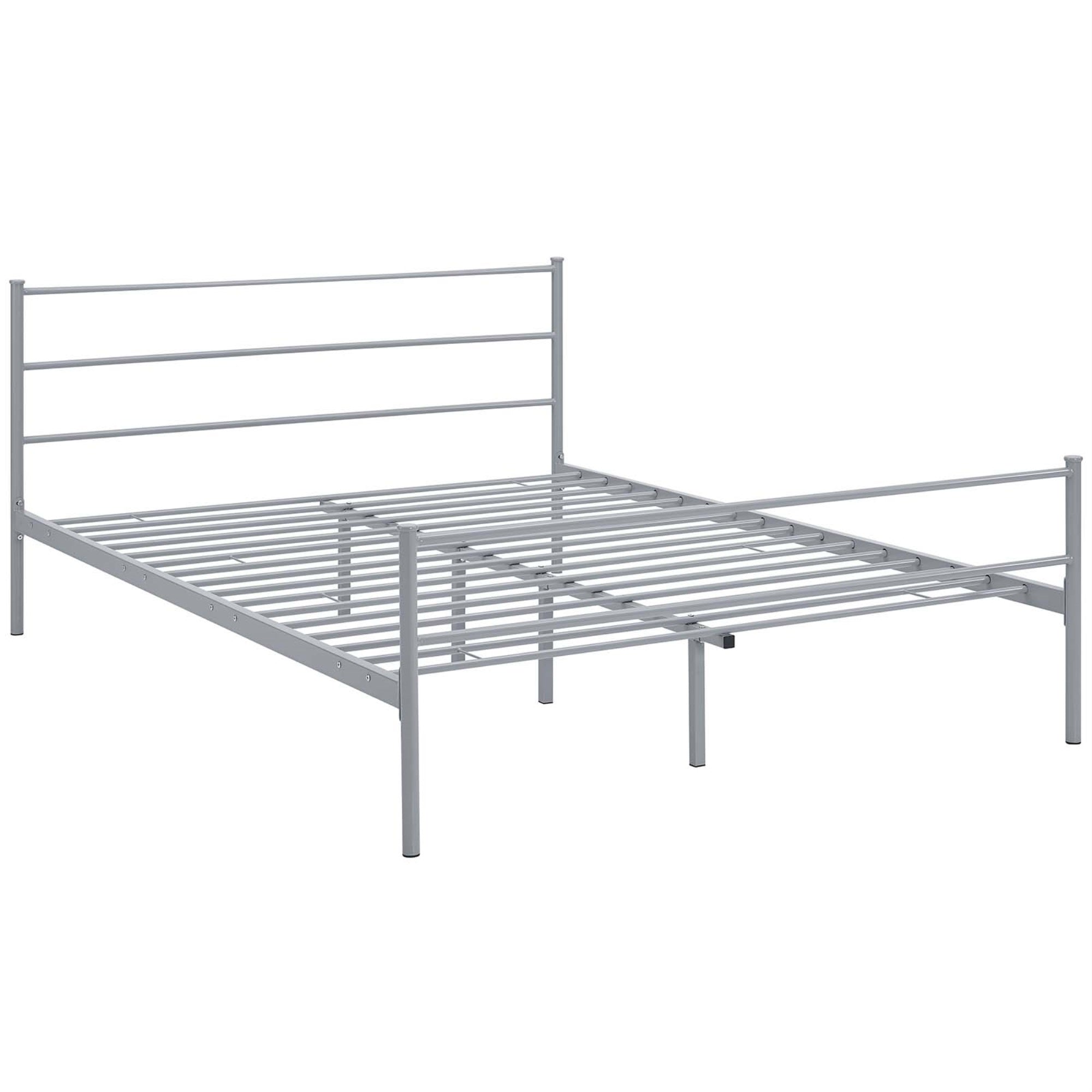 Rustic Charm Meets Modern Decor With Alina Platform Queen Bed - Holds 1323 Lbs - No Box Spring Needed - Fits Memory Foam, Spring, Latex, Hybrid Mattresses - Gray
