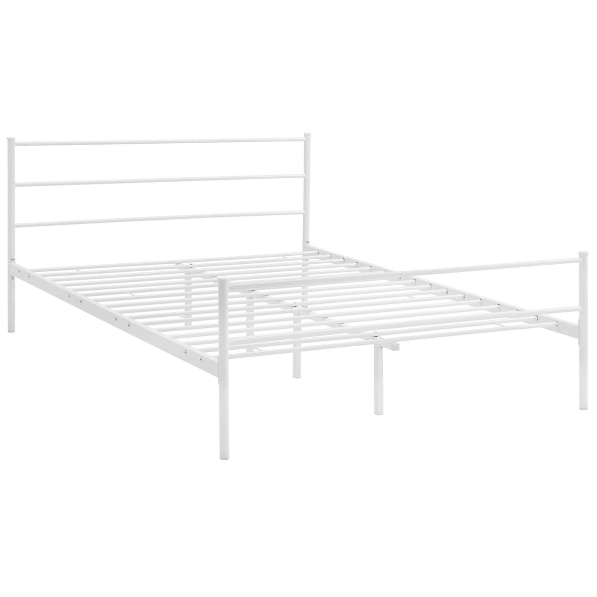 Alina Platform Queen Bed Frame - Rustic Design, Sturdy Steel Frame, Supports 1323 Lbs, No Box Spring Needed, Compatible With Memory Foam, Spring, Latex, Hybrid Mattresses. (Mattress Not Included)