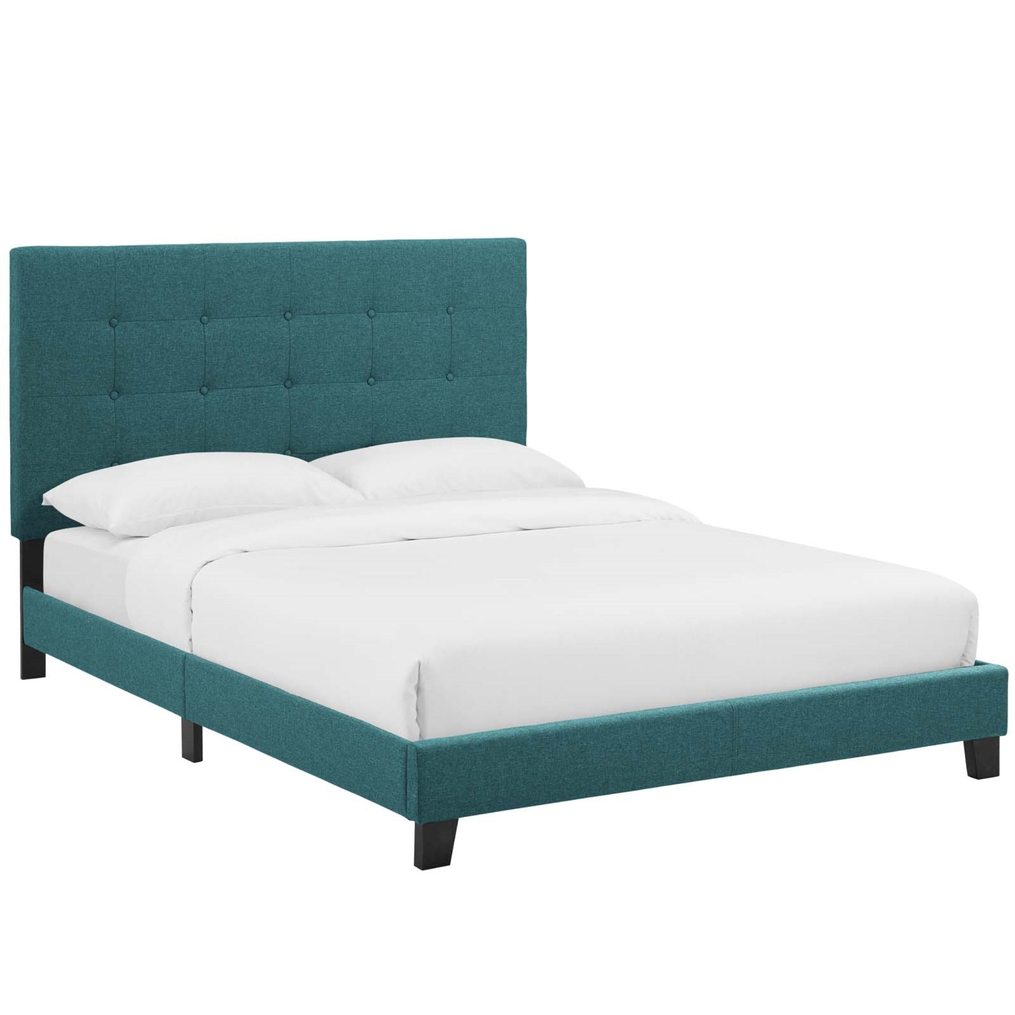 Melanie Twin Platform Bed - Chic Elegance, Contemporary Style, Sturdy Wood Frame, No Box Spring Needed, Suitable For Various Mattress Types, Sleek & Sophisticated Design, Non-Marking Foot Caps, Supports Up To 800 Lbs