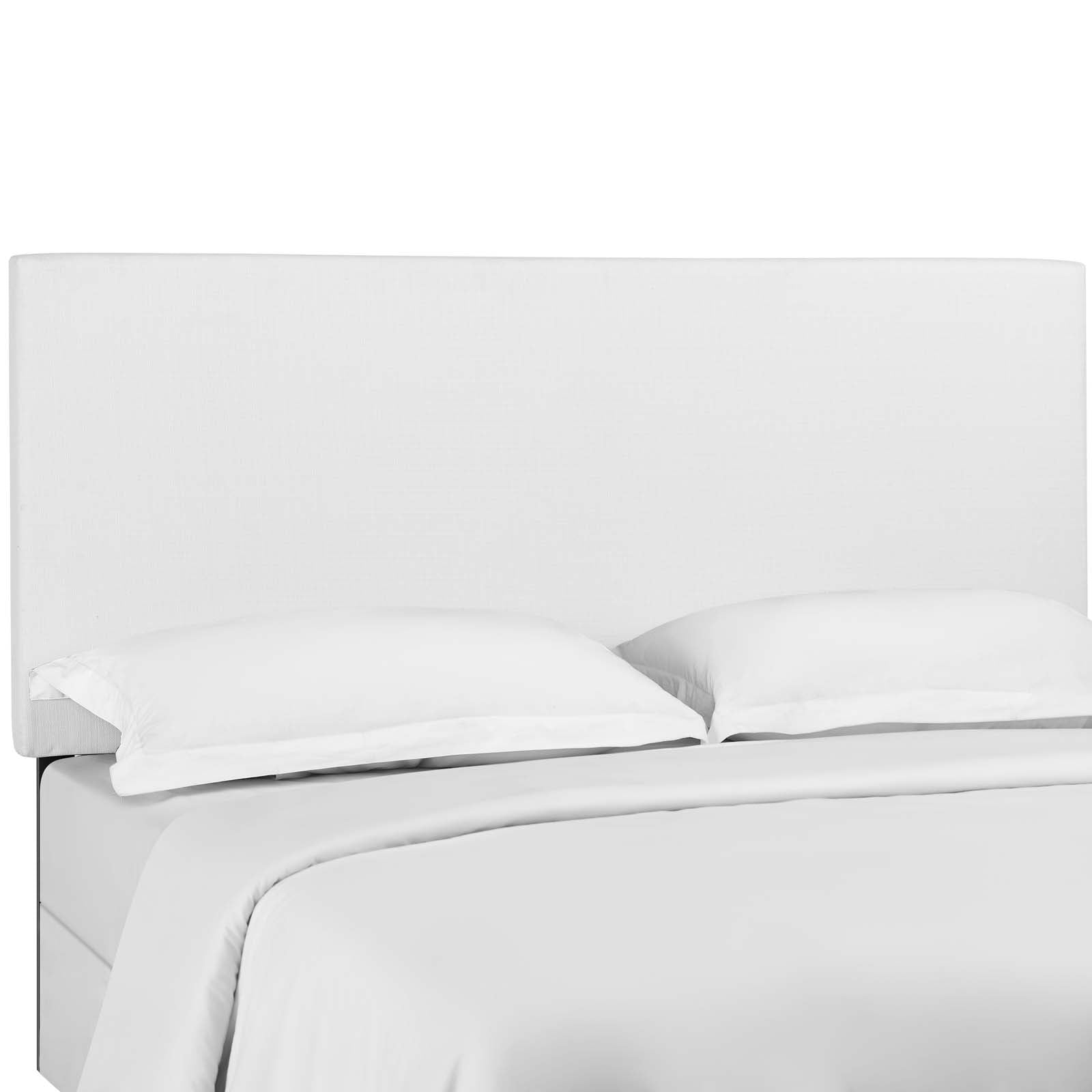 Taylor Full / Queen Upholstered Linen Fabric Headboard - White