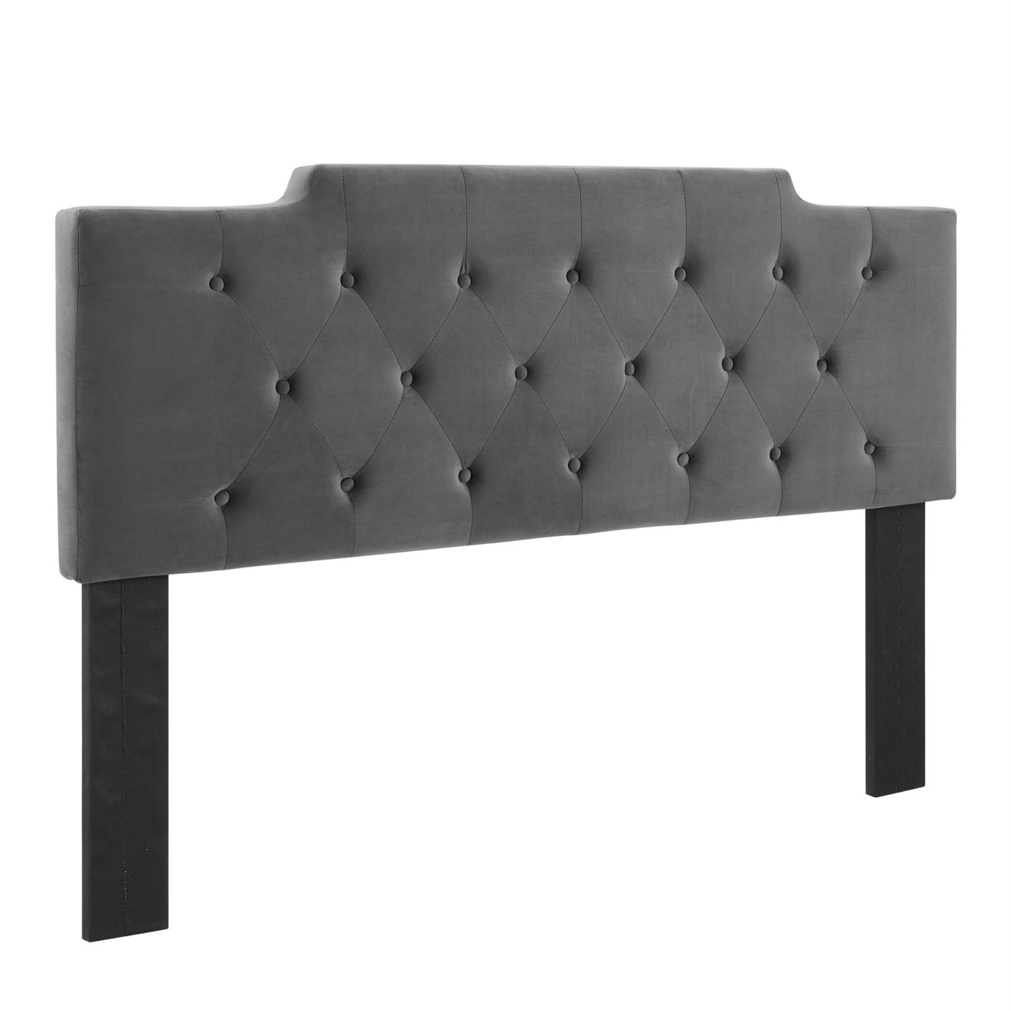 Juliet Tufted Performance Velvet Full/Queen Headboard - Vintage Elegance, Diamond Button Tufting, Plush Padding, Stain-Resistant, Height-Adjustable.