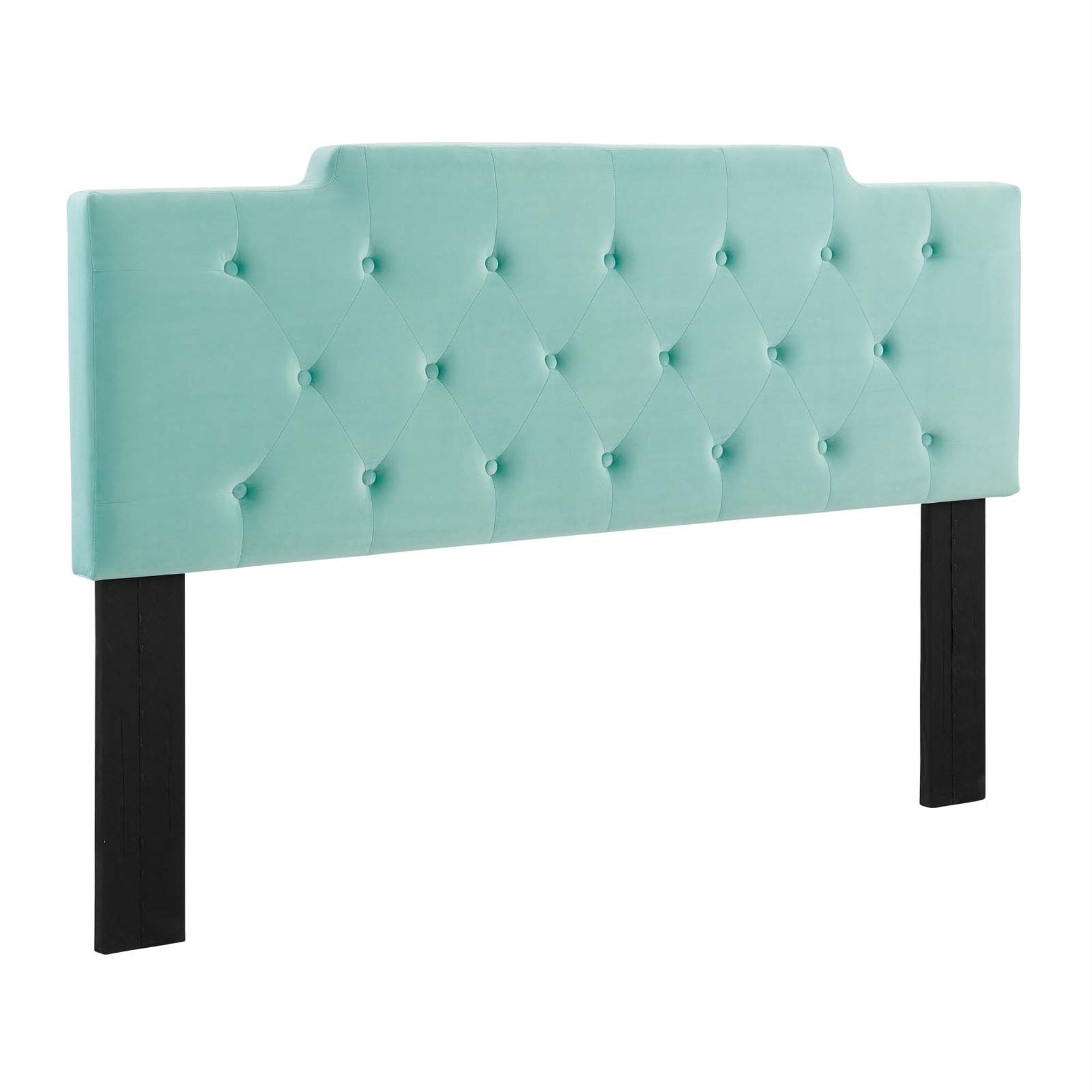 Juliet Tufted Performance Velvet King/Cal King Headboard - Vintage Elegance, Plush Padding, Stain-Resistant Velvet, Height-Adjustable