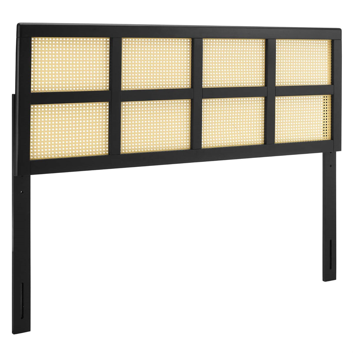 Luana Cane Queen Headboard - Black