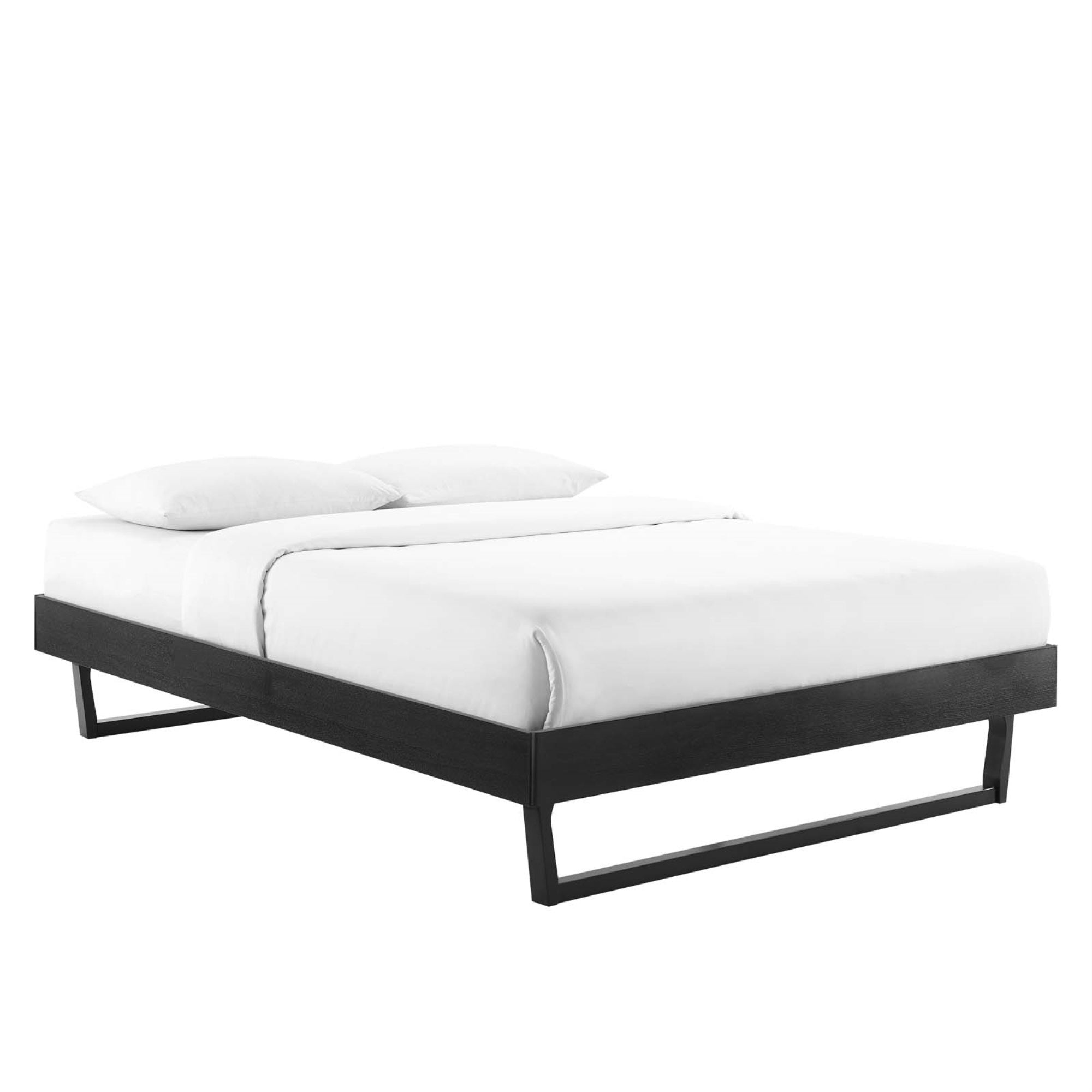 Billie Full Platform Bed Frame - Modern Style, Interchangeable Headboards, Durable Wood Construction, No Box Spring Needed, Easy Assembly - Black
