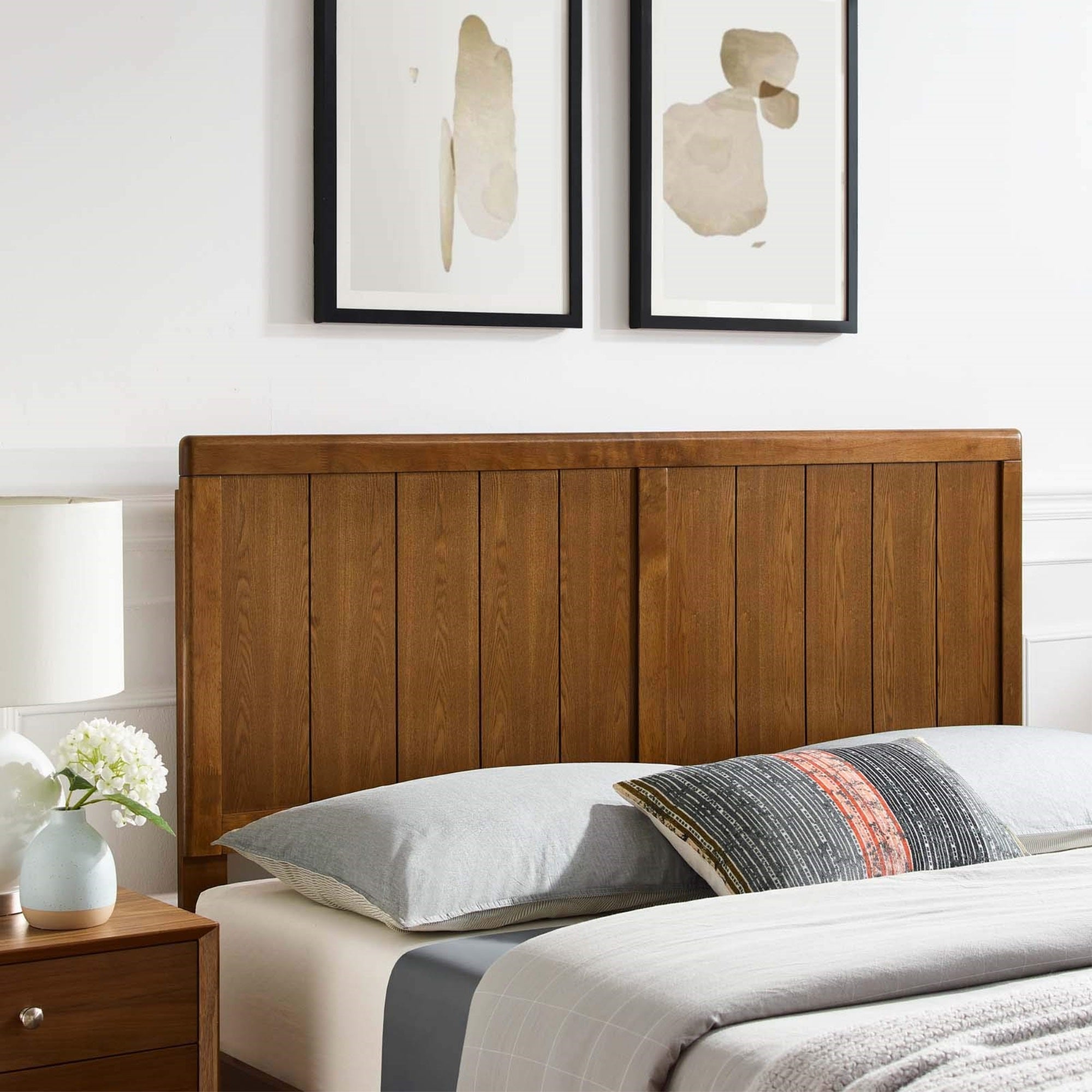 Casafoyer Mod-6219-Wal Robbie King Wood Headboard, Walnut