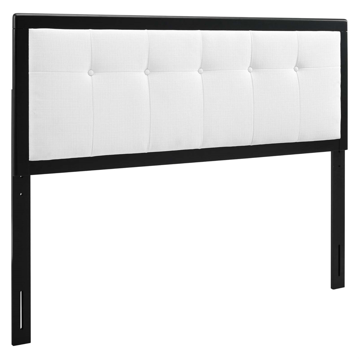 Draper Tufted King Fabric And Wood Headboard - Black White